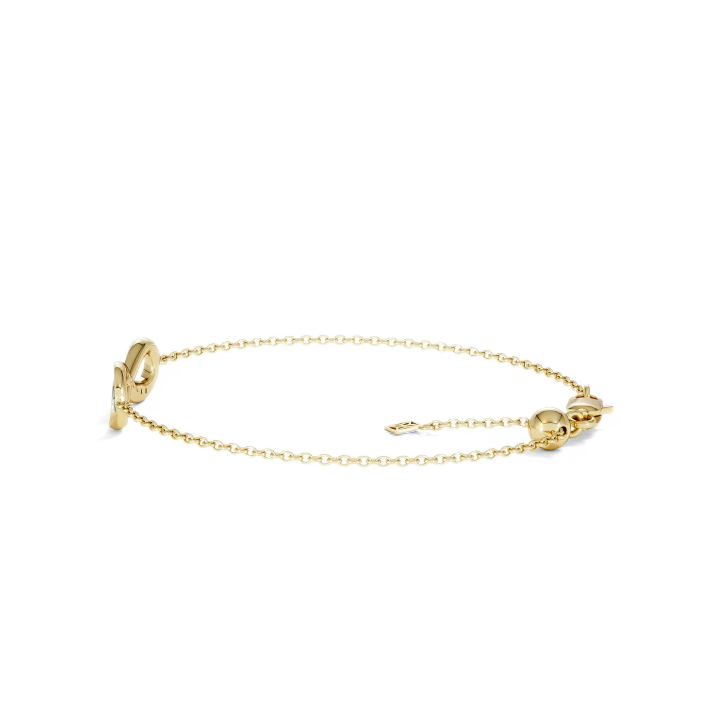 Infinity Love 0.08ct Lab Diamond Chain Bracelet in 18K Gold Vermeil - Image 66