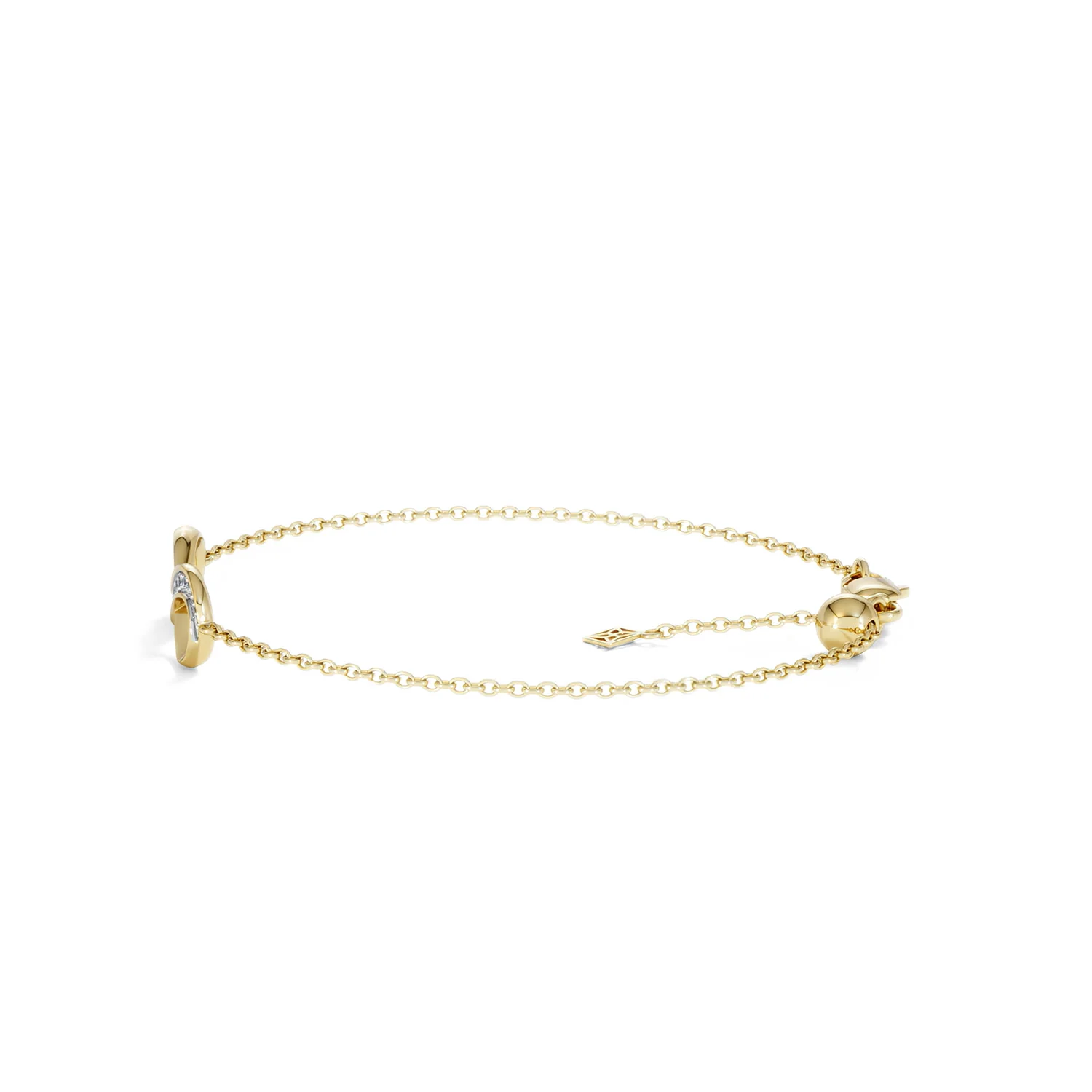 Infinity Love 0.08ct Lab Diamond Chain Bracelet in 18K Gold Vermeil - Image 69