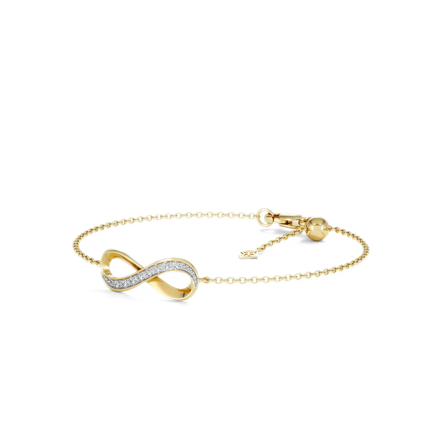 Infinity Love 0.08ct Lab Diamond Chain Bracelet in 18K Gold Vermeil - Image 81