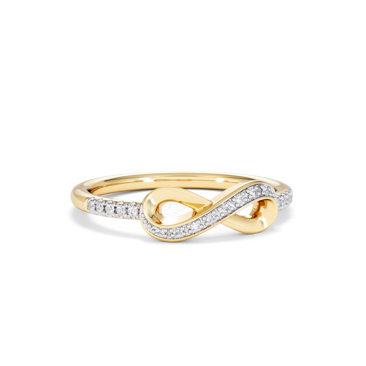Infinity Love 0.13ct Lab Diamond Pavé Ring in 18K Gold Vermeil - Image 13