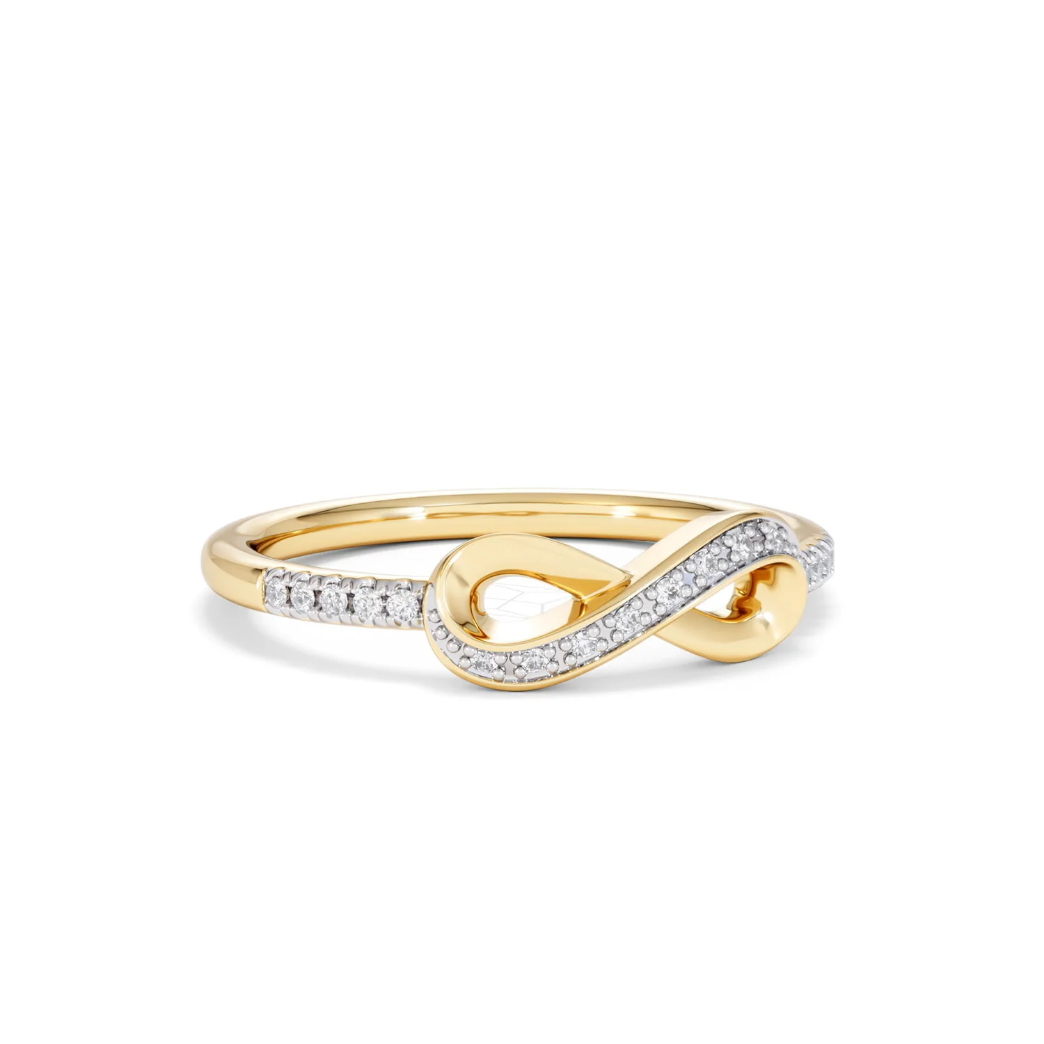 Infinity Love 0.13ct Lab Diamond Pavé Ring in 18K Gold Vermeil - Image 14