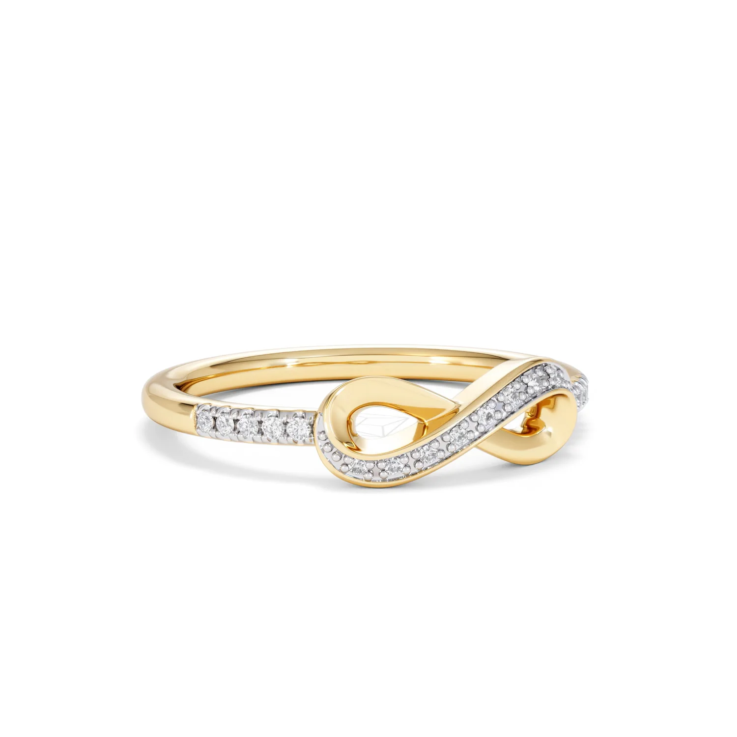 Infinity Love 0.13ct Lab Diamond Pavé Ring in 18K Gold Vermeil - Image 15