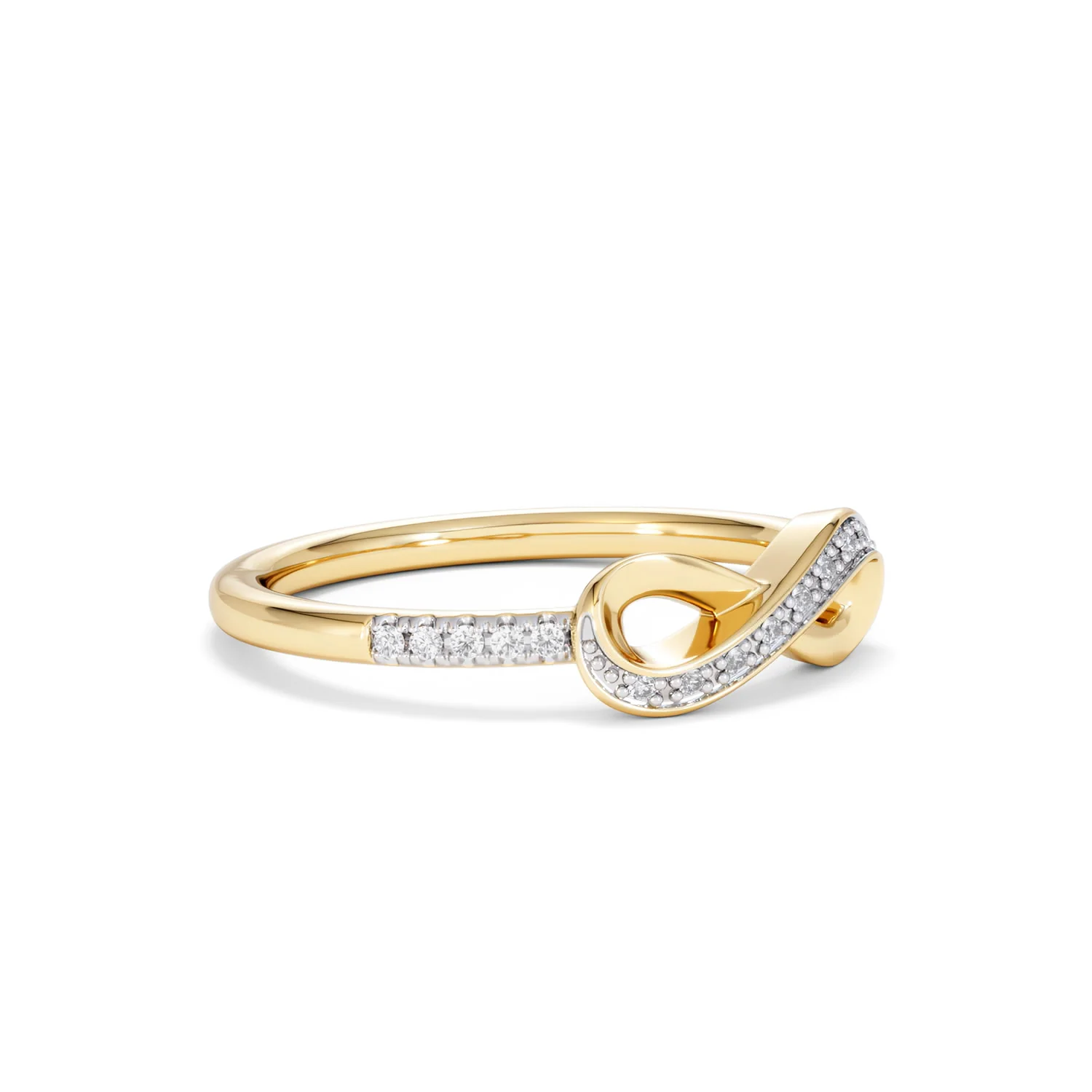 Infinity Love 0.13ct Lab Diamond Pavé Ring in 18K Gold Vermeil - Image 19