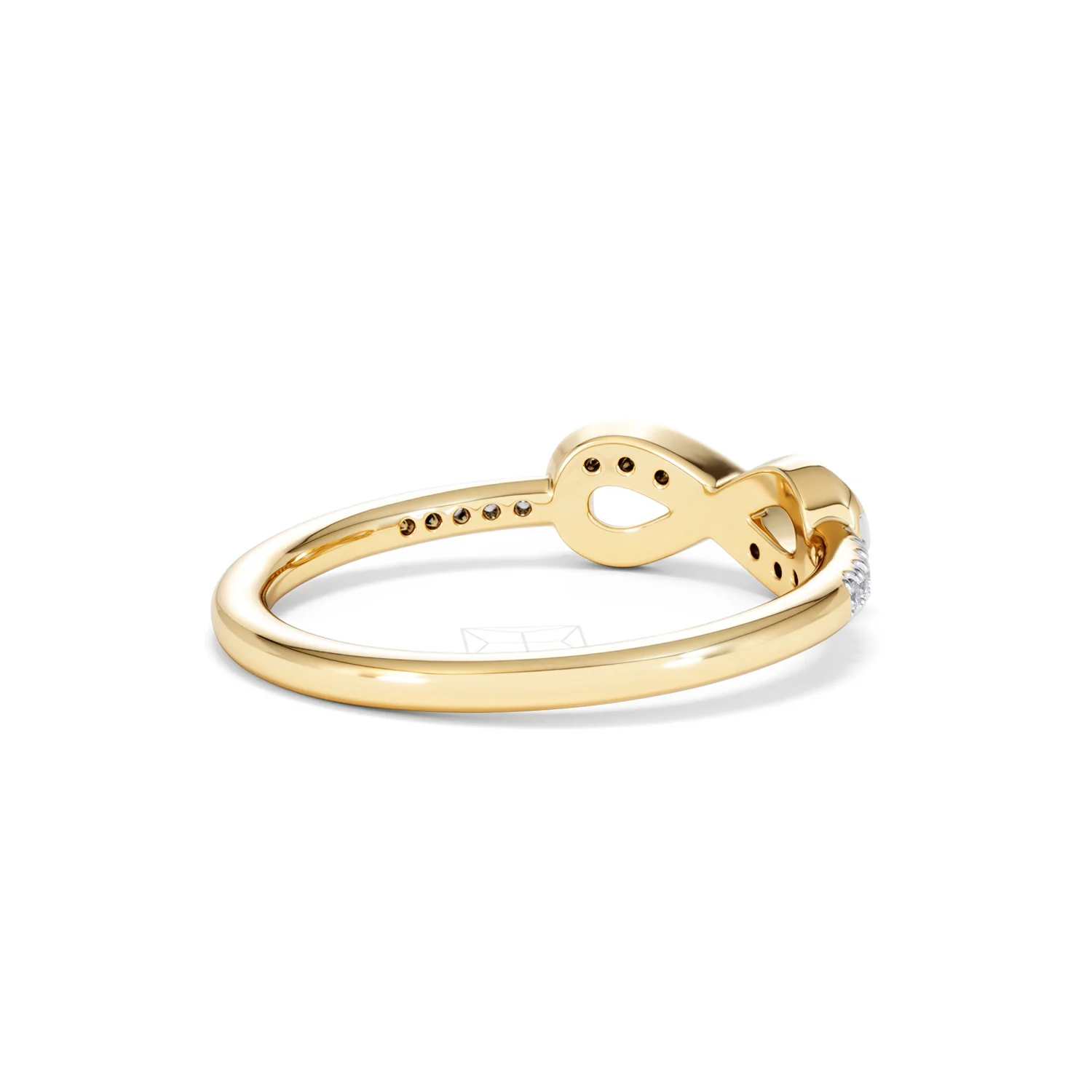 Infinity Love 0.13ct Lab Diamond Pavé Ring in 18K Gold Vermeil - Image 40