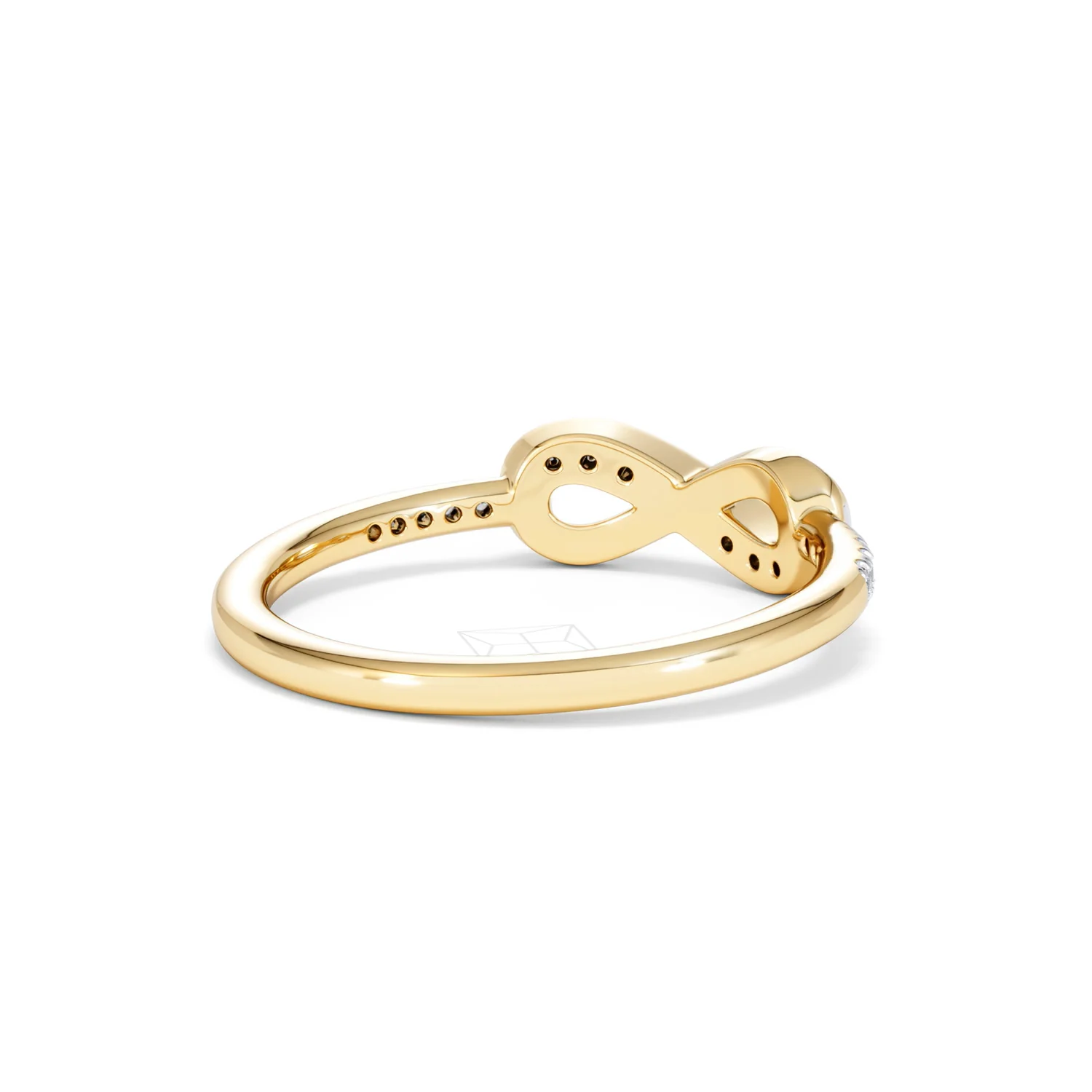 Infinity Love 0.13ct Lab Diamond Pavé Ring in 18K Gold Vermeil - Image 42