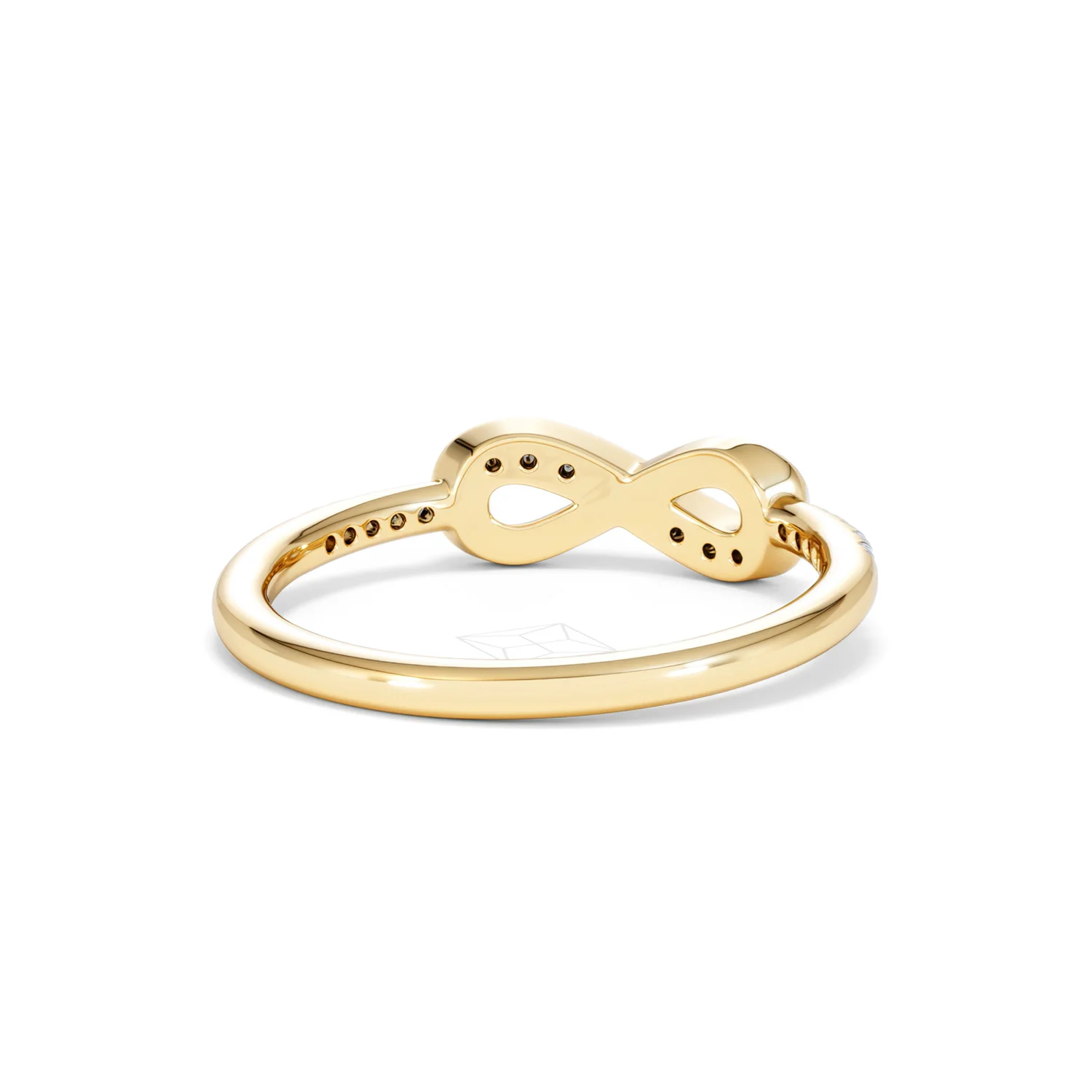 Infinity Love 0.13ct Lab Diamond Pavé Ring in 18K Gold Vermeil - Image 45