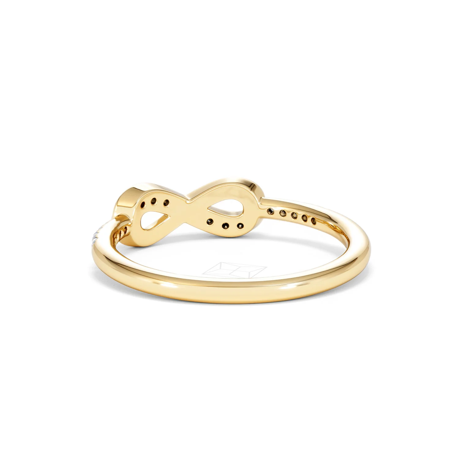 Infinity Love 0.13ct Lab Diamond Pavé Ring in 18K Gold Vermeil - Image 54