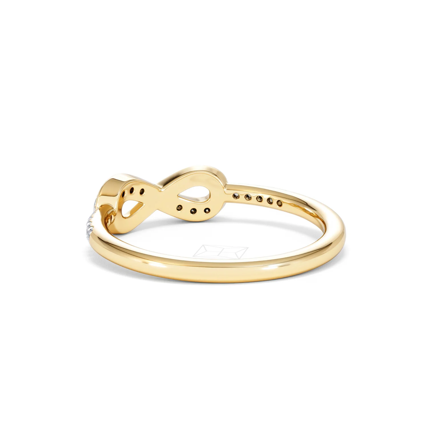 Infinity Love 0.13ct Lab Diamond Pavé Ring in 18K Gold Vermeil - Image 56