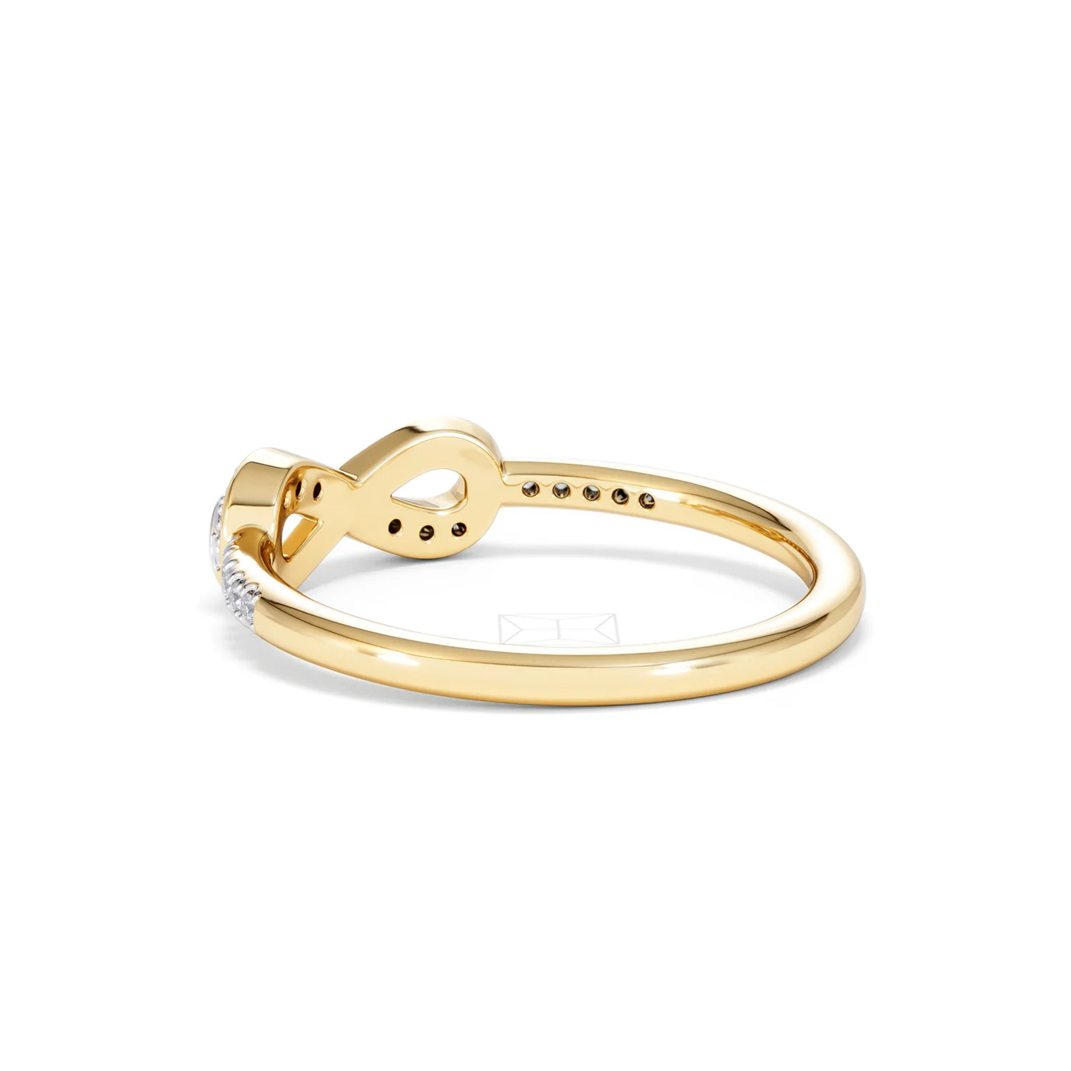 Infinity Love 0.13ct Lab Diamond Pavé Ring in 18K Gold Vermeil - Image 59