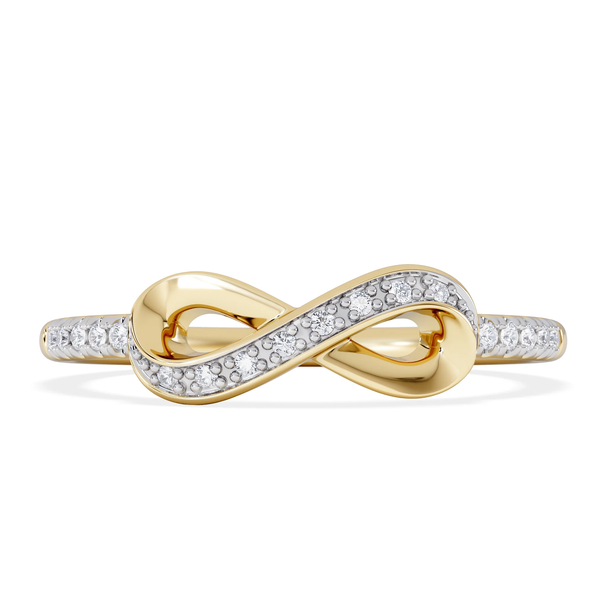Infinity Love 0.13ct Lab Diamond Pavé Ring in 18K Gold Vermeil - Image 7