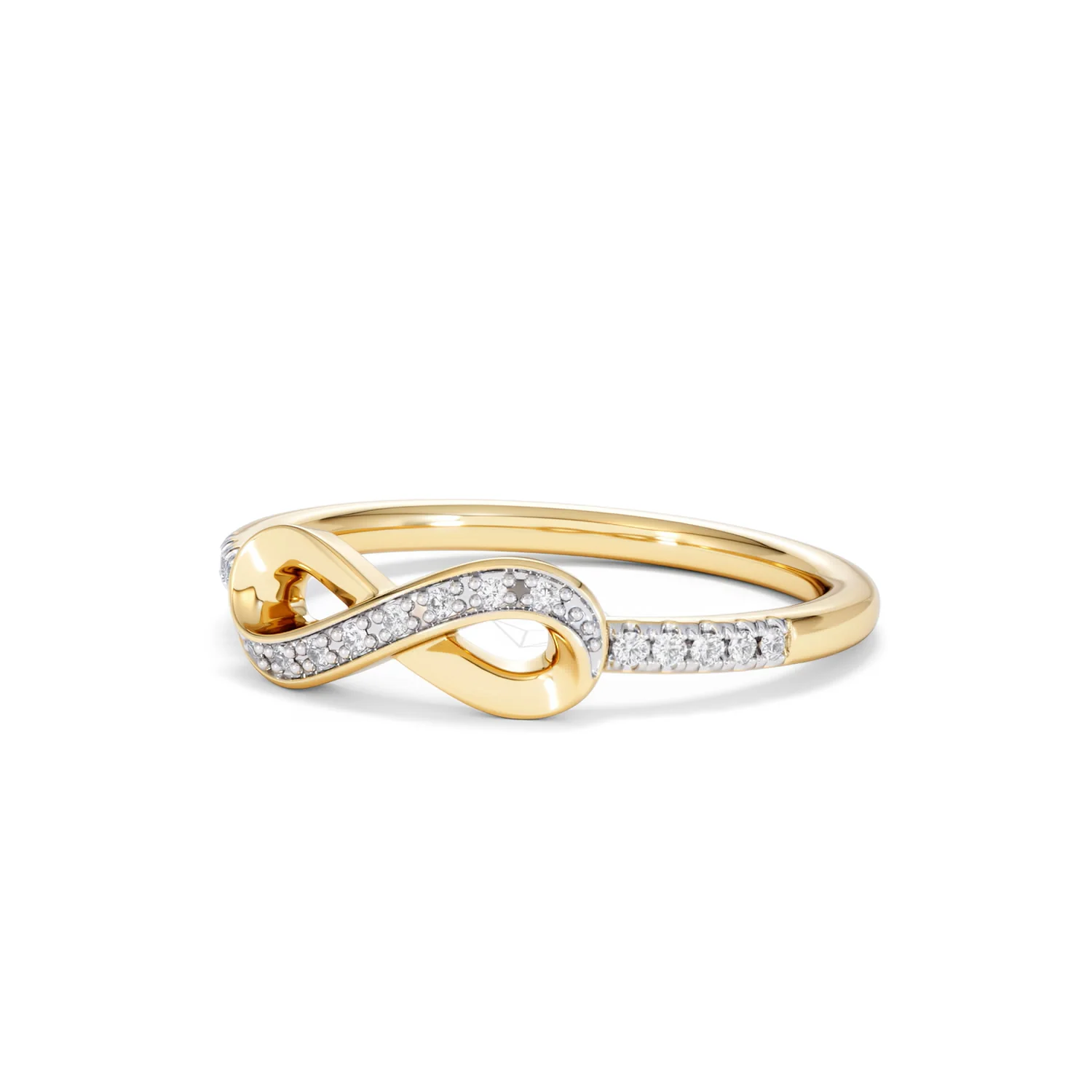 Infinity Love 0.13ct Lab Diamond Pavé Ring in 18K Gold Vermeil - Image 82