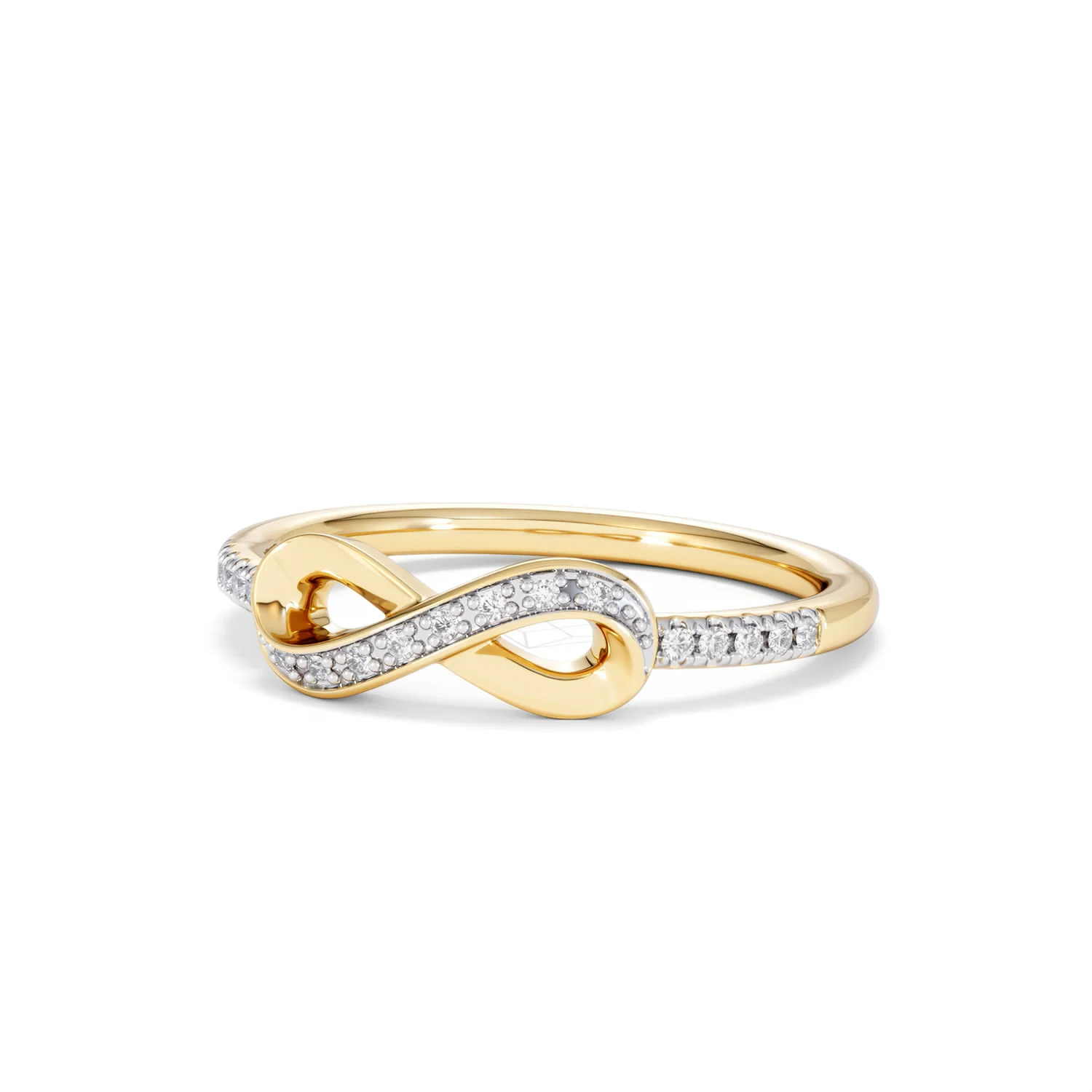 Infinity Love 0.13ct Lab Diamond Pavé Ring in 18K Gold Vermeil - Image 84