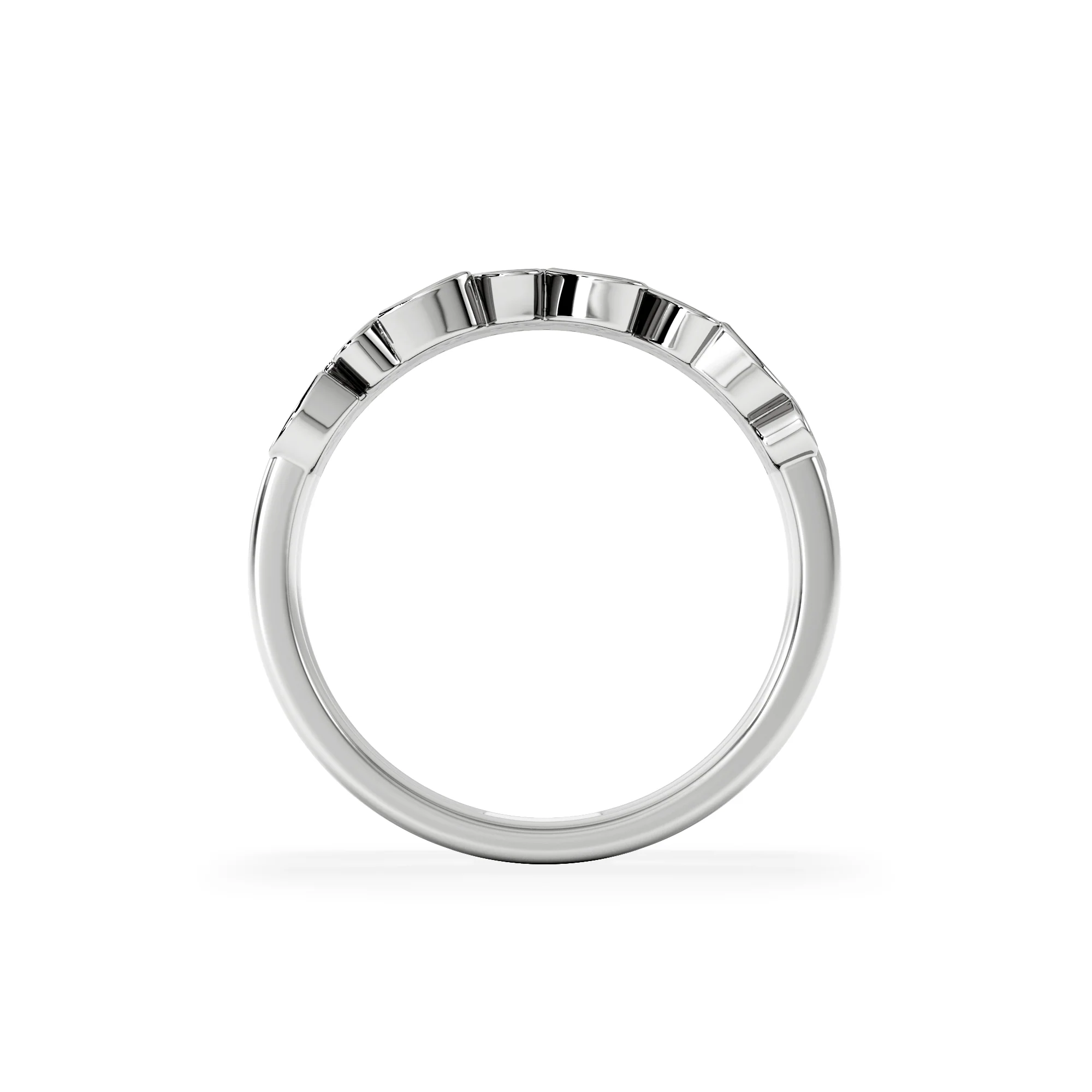 Interlocking Heart Stacking Lab Diamond Ring 0.20ct in 925 Silver - Image 3
