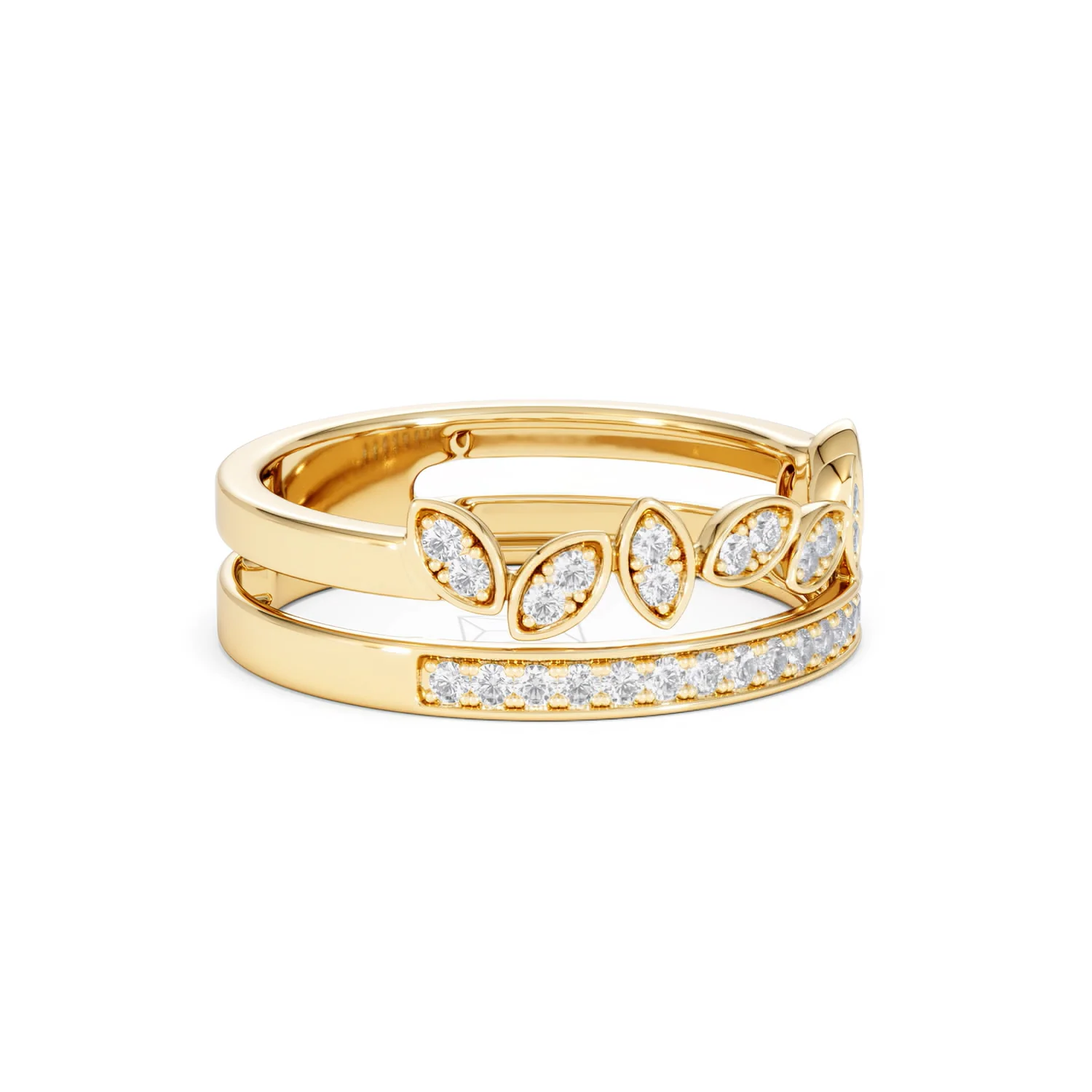 Interlocking Marquise Stacking Lab Diamond Ring 0.25ct in 18K Gold Vermeil - Image 21