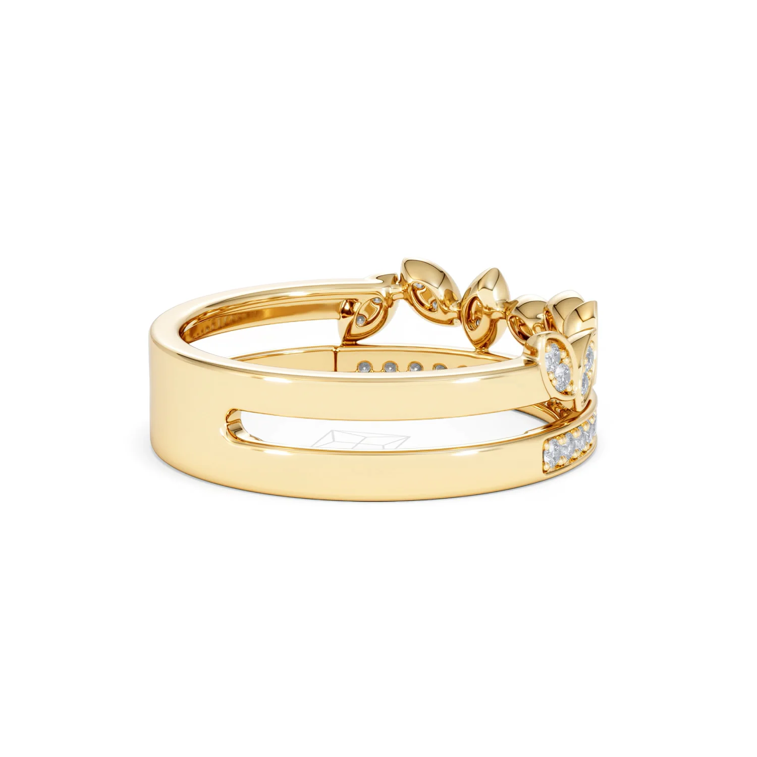 Interlocking Marquise Stacking Lab Diamond Ring 0.25ct in 18K Gold Vermeil - Image 36
