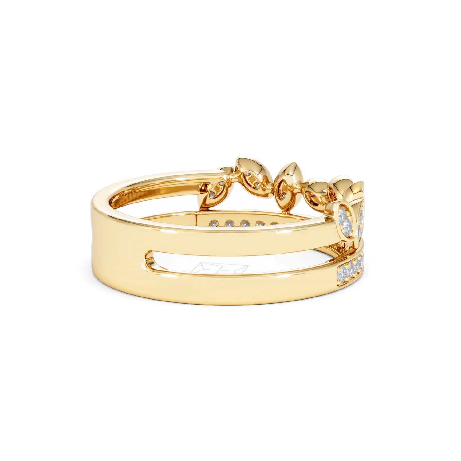 Interlocking Marquise Stacking Lab Diamond Ring 0.25ct in 18K Gold Vermeil - Image 37