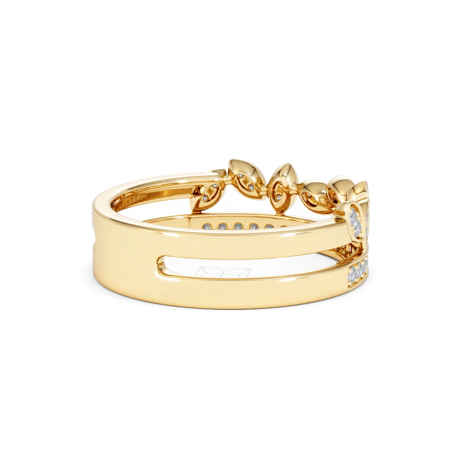 Interlocking Marquise Stacking Lab Diamond Ring 0.25ct in 18K Gold Vermeil - Image 38