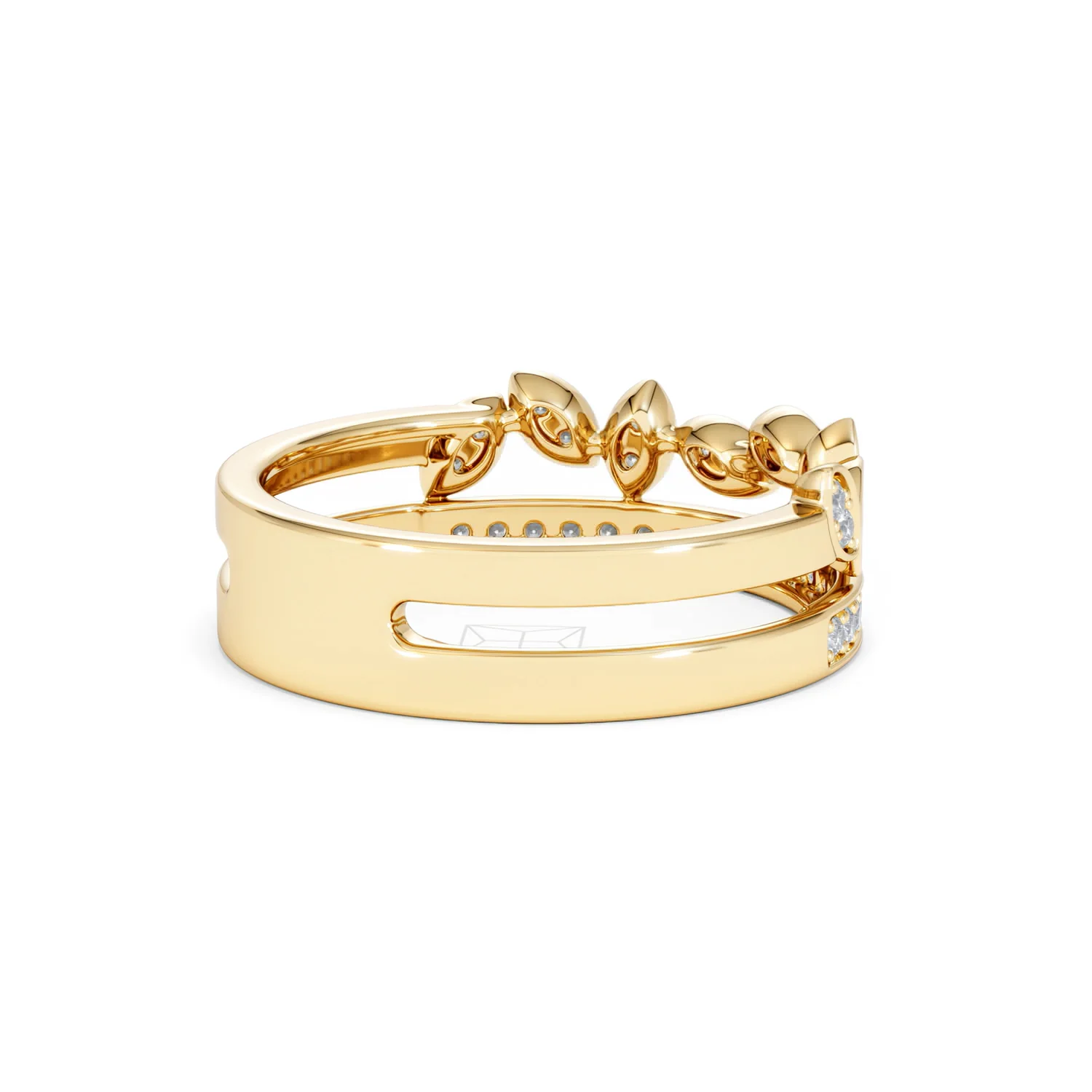 Interlocking Marquise Stacking Lab Diamond Ring 0.25ct in 18K Gold Vermeil - Image 39