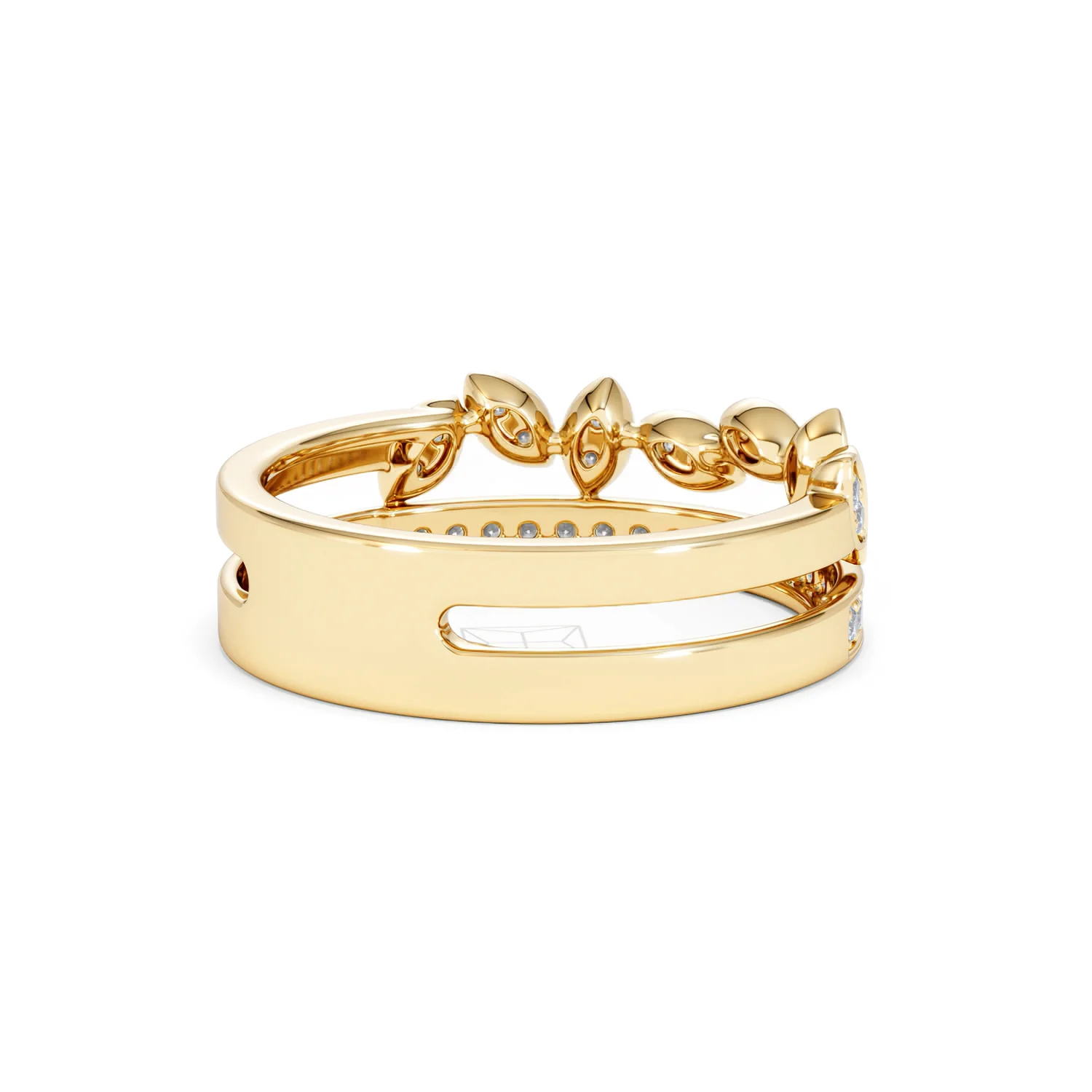 Interlocking Marquise Stacking Lab Diamond Ring 0.25ct in 18K Gold Vermeil - Image 41