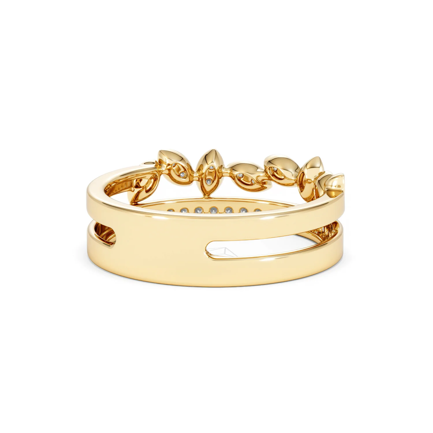 Interlocking Marquise Stacking Lab Diamond Ring 0.25ct in 18K Gold Vermeil - Image 44