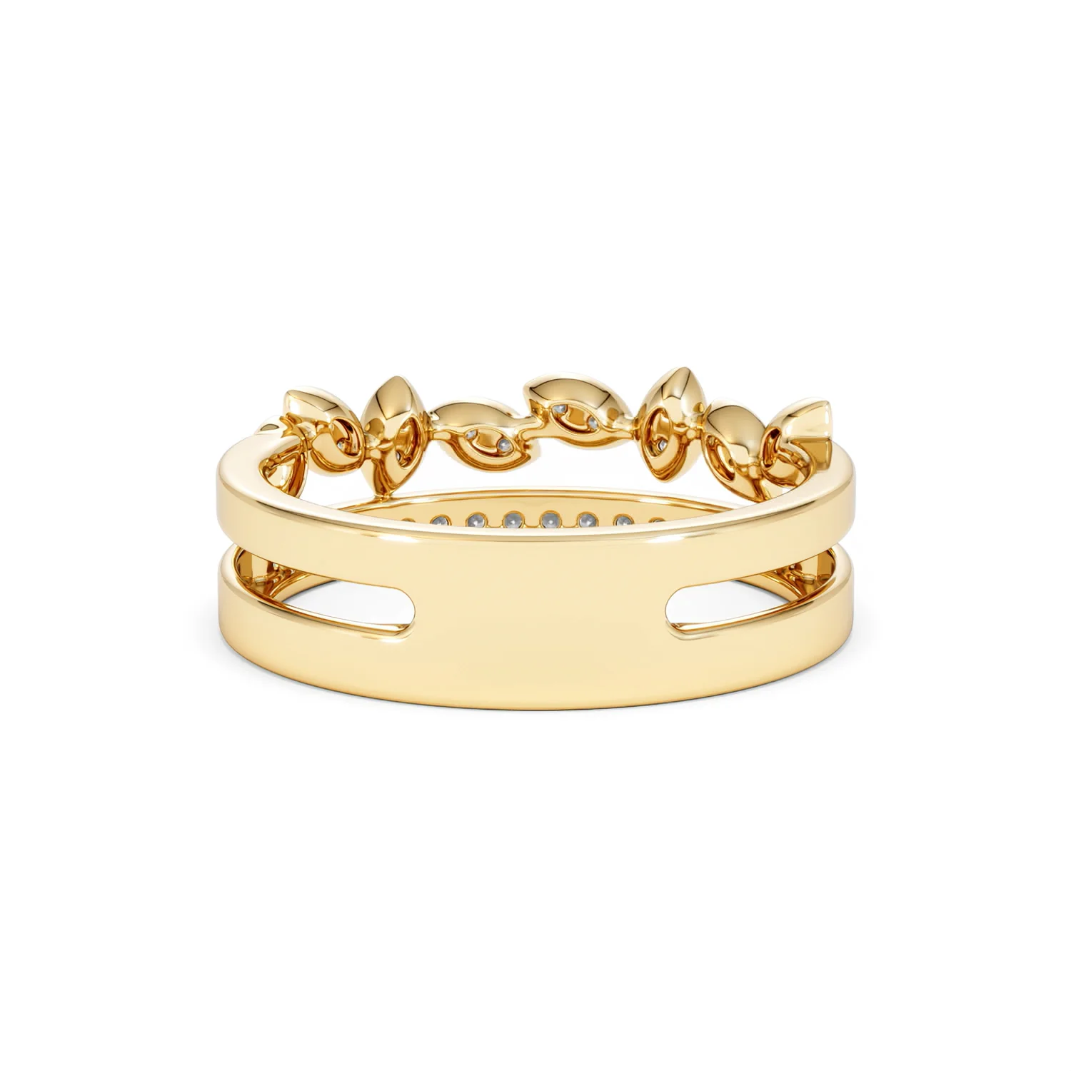 Interlocking Marquise Stacking Lab Diamond Ring 0.25ct in 18K Gold Vermeil - Image 50