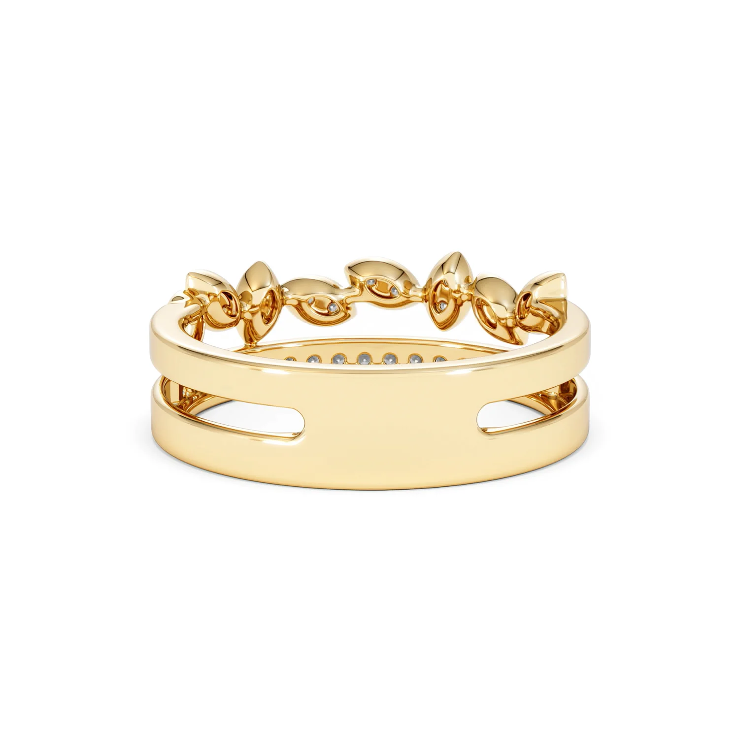 Interlocking Marquise Stacking Lab Diamond Ring 0.25ct in 18K Gold Vermeil - Image 51