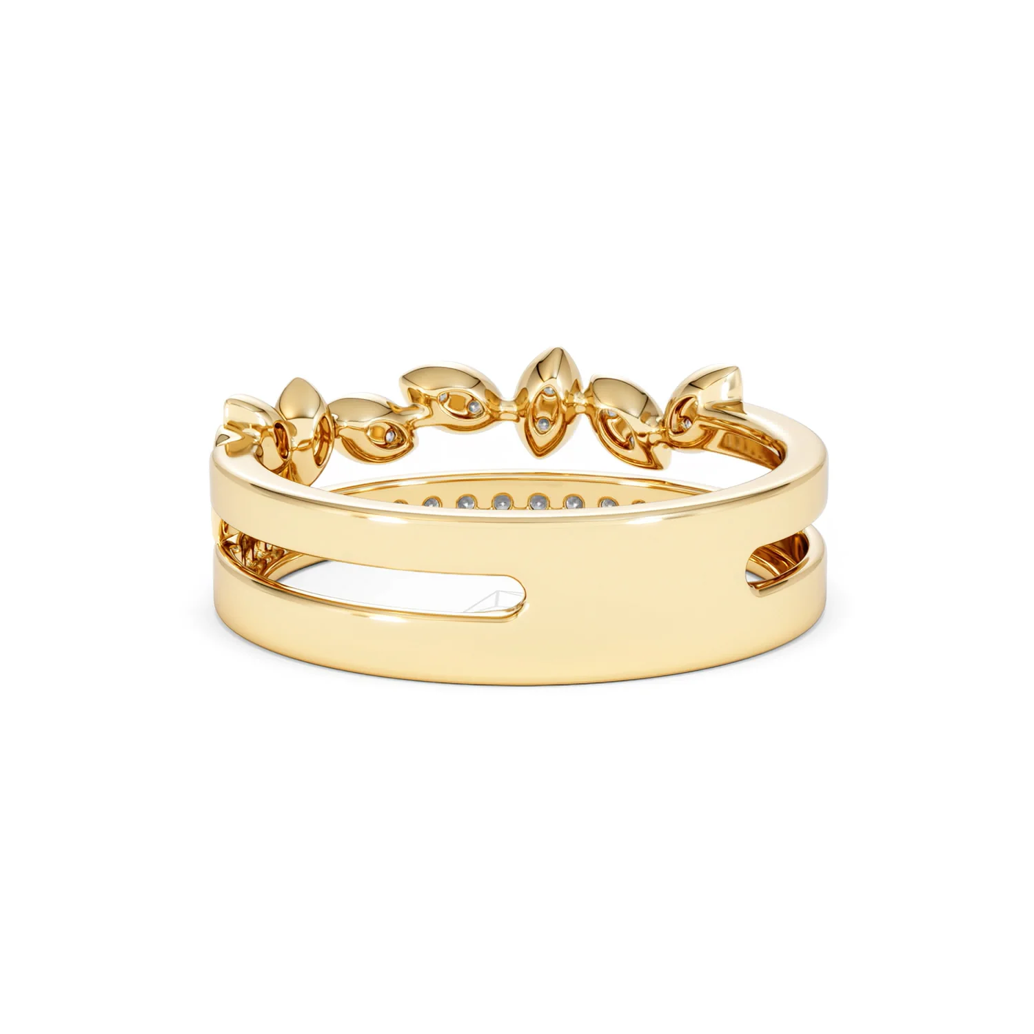 Interlocking Marquise Stacking Lab Diamond Ring 0.25ct in 18K Gold Vermeil - Image 55