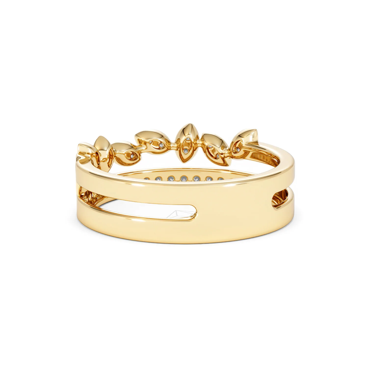 Interlocking Marquise Stacking Lab Diamond Ring 0.25ct in 18K Gold Vermeil - Image 56