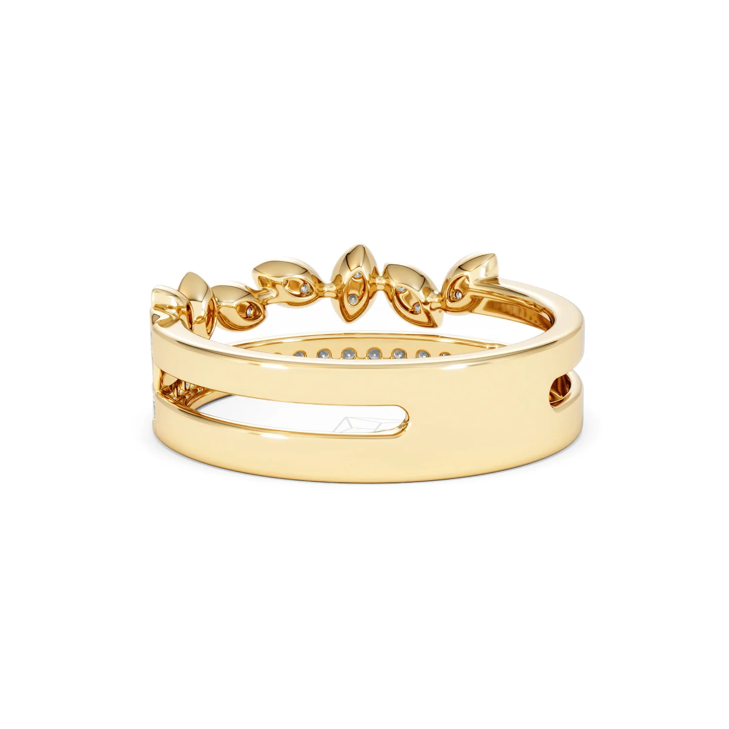 Interlocking Marquise Stacking Lab Diamond Ring 0.25ct in 18K Gold Vermeil - Image 57