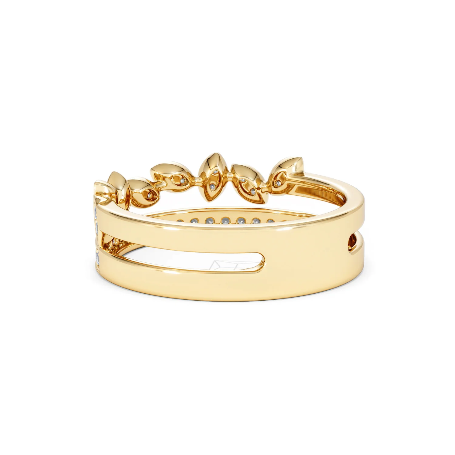 Interlocking Marquise Stacking Lab Diamond Ring 0.25ct in 18K Gold Vermeil - Image 58