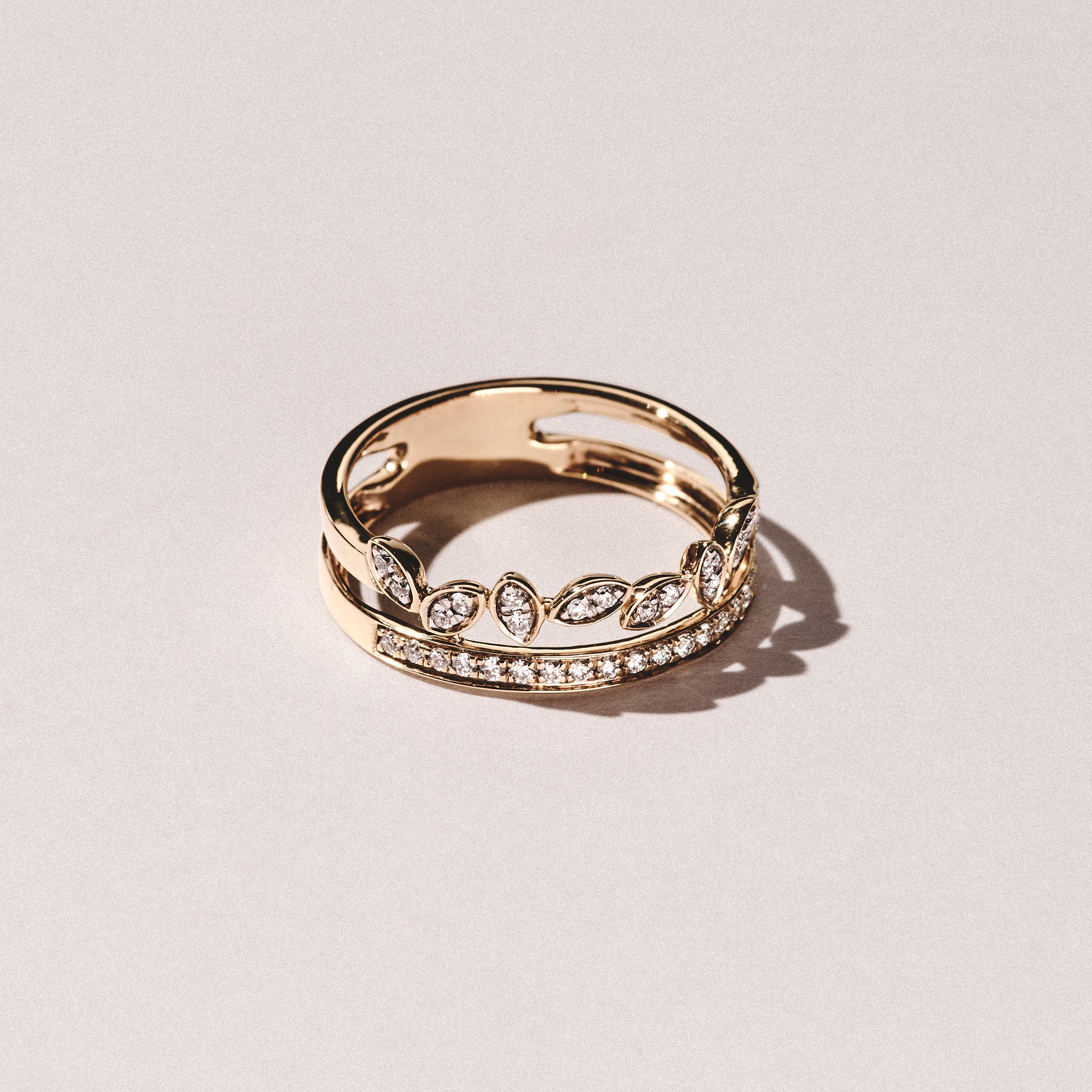 Interlocking Marquise Stacking Lab Diamond Ring 0.25ct in 18K Gold Vermeil - Image 6