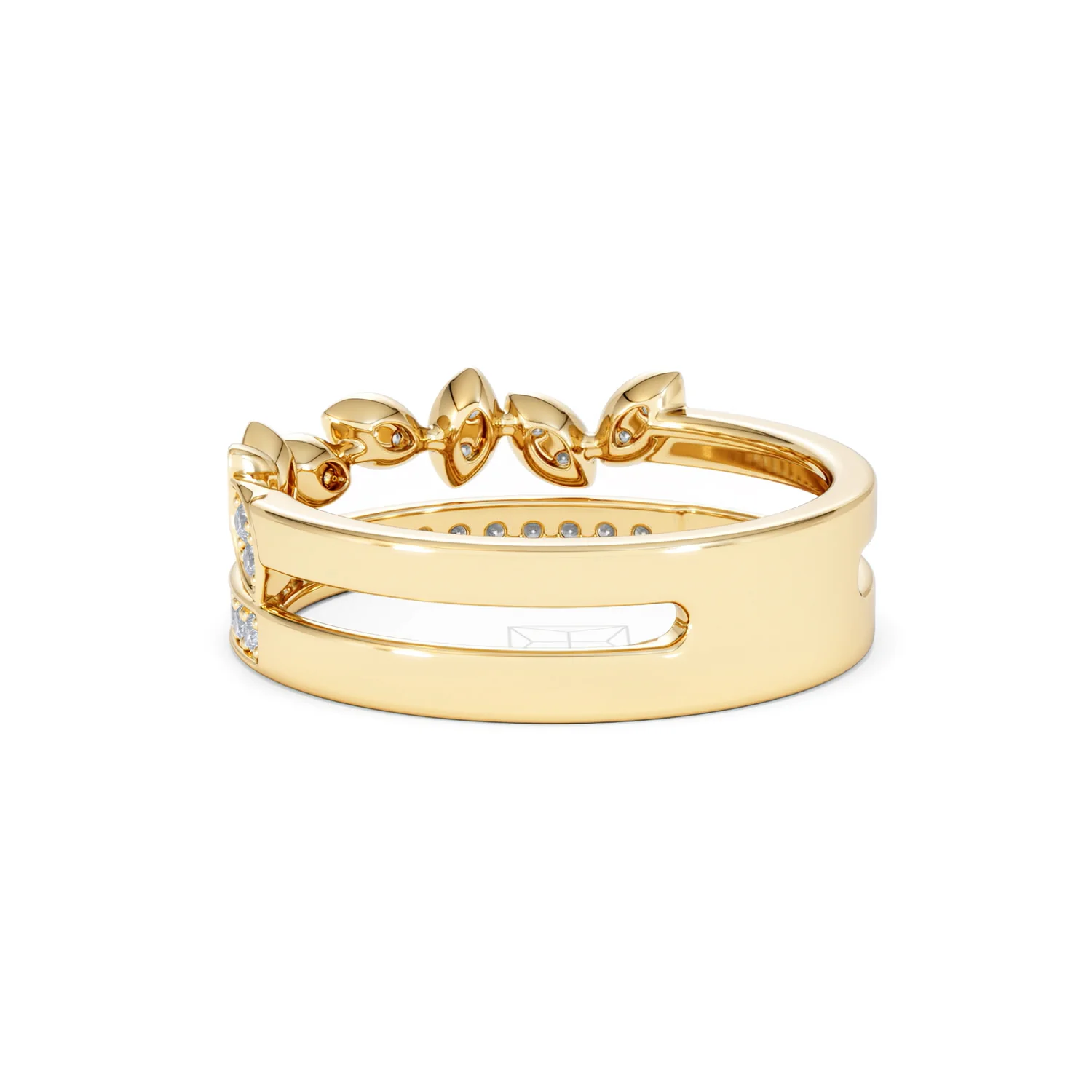 Interlocking Marquise Stacking Lab Diamond Ring 0.25ct in 18K Gold Vermeil - Image 60