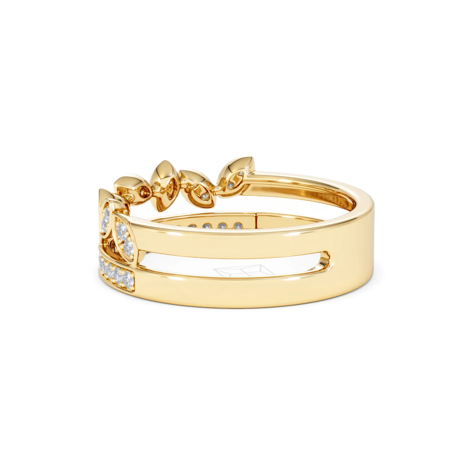 Interlocking Marquise Stacking Lab Diamond Ring 0.25ct in 18K Gold Vermeil - Image 64
