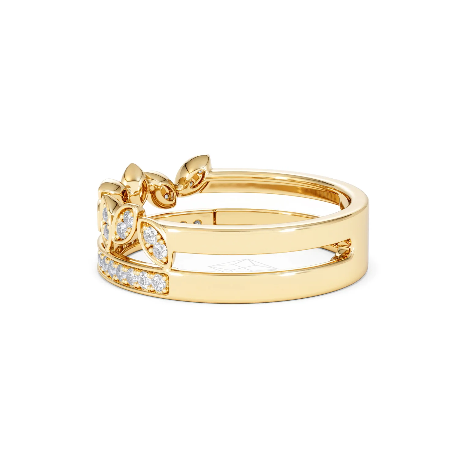 Interlocking Marquise Stacking Lab Diamond Ring 0.25ct in 18K Gold Vermeil - Image 68