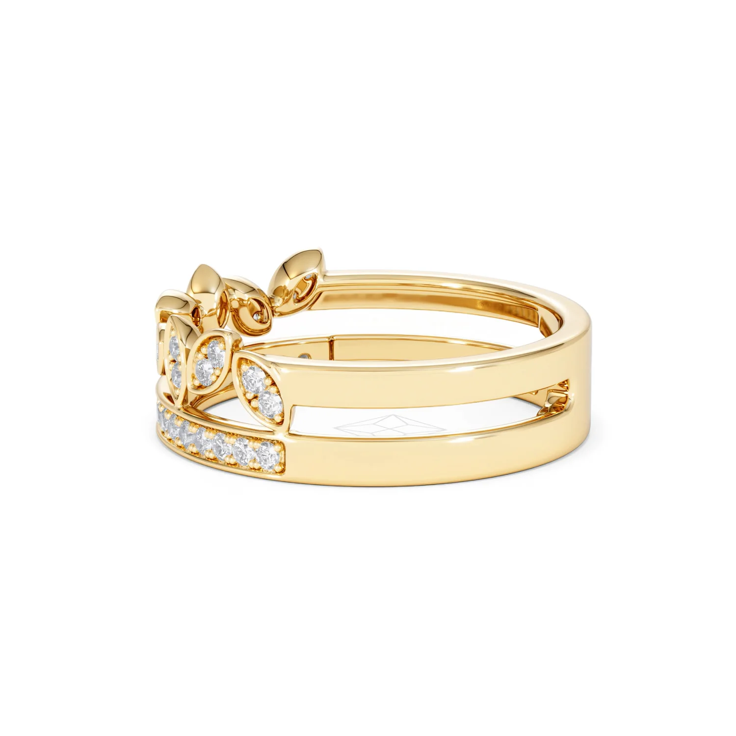 Interlocking Marquise Stacking Lab Diamond Ring 0.25ct in 18K Gold Vermeil - Image 69