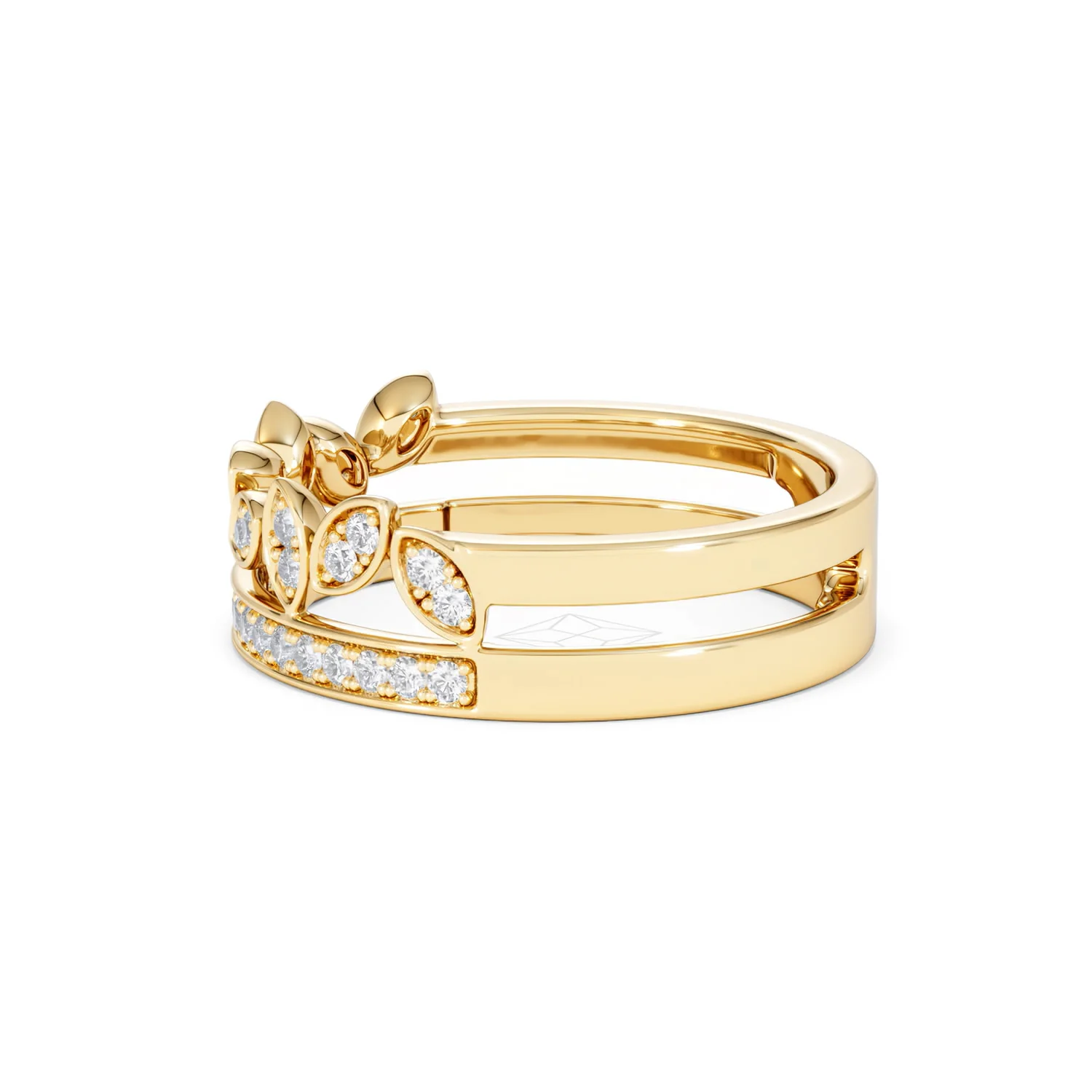 Interlocking Marquise Stacking Lab Diamond Ring 0.25ct in 18K Gold Vermeil - Image 71