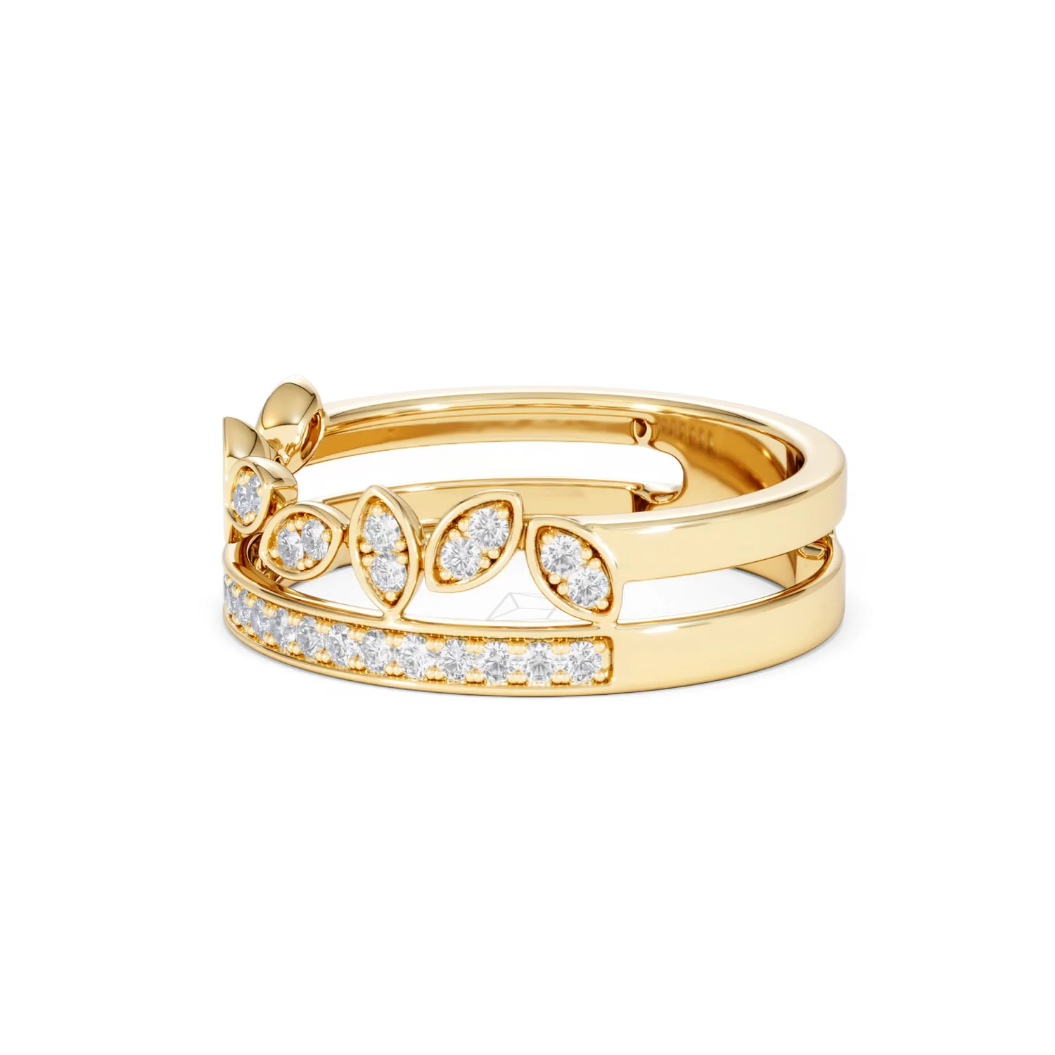 Interlocking Marquise Stacking Lab Diamond Ring 0.25ct in 18K Gold Vermeil - Image 77
