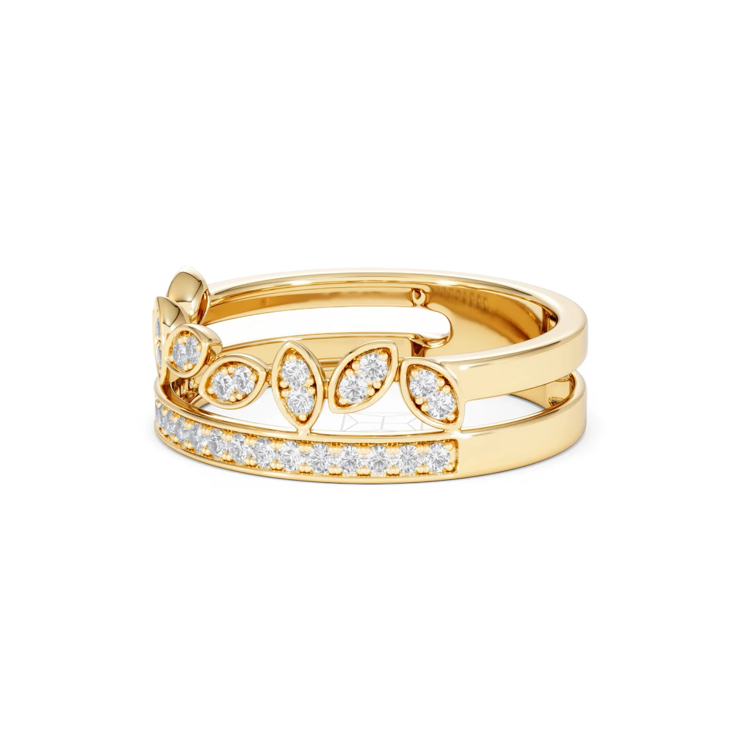 Interlocking Marquise Stacking Lab Diamond Ring 0.25ct in 18K Gold Vermeil - Image 79