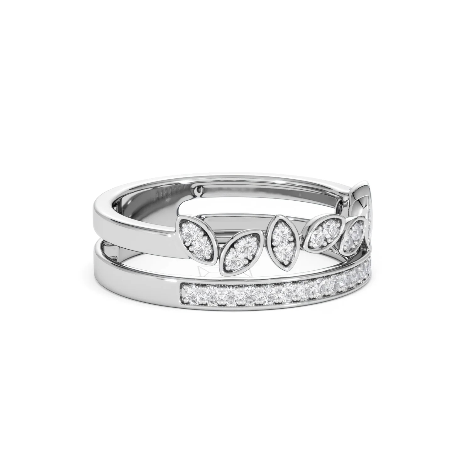 Interlocking Marquise Stacking Lab Diamond Ring 0.25ct in 925 Silver - Image 21