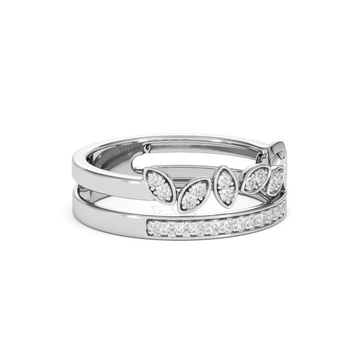 Interlocking Marquise Stacking Lab Diamond Ring 0.25ct in 925 Silver - Image 22