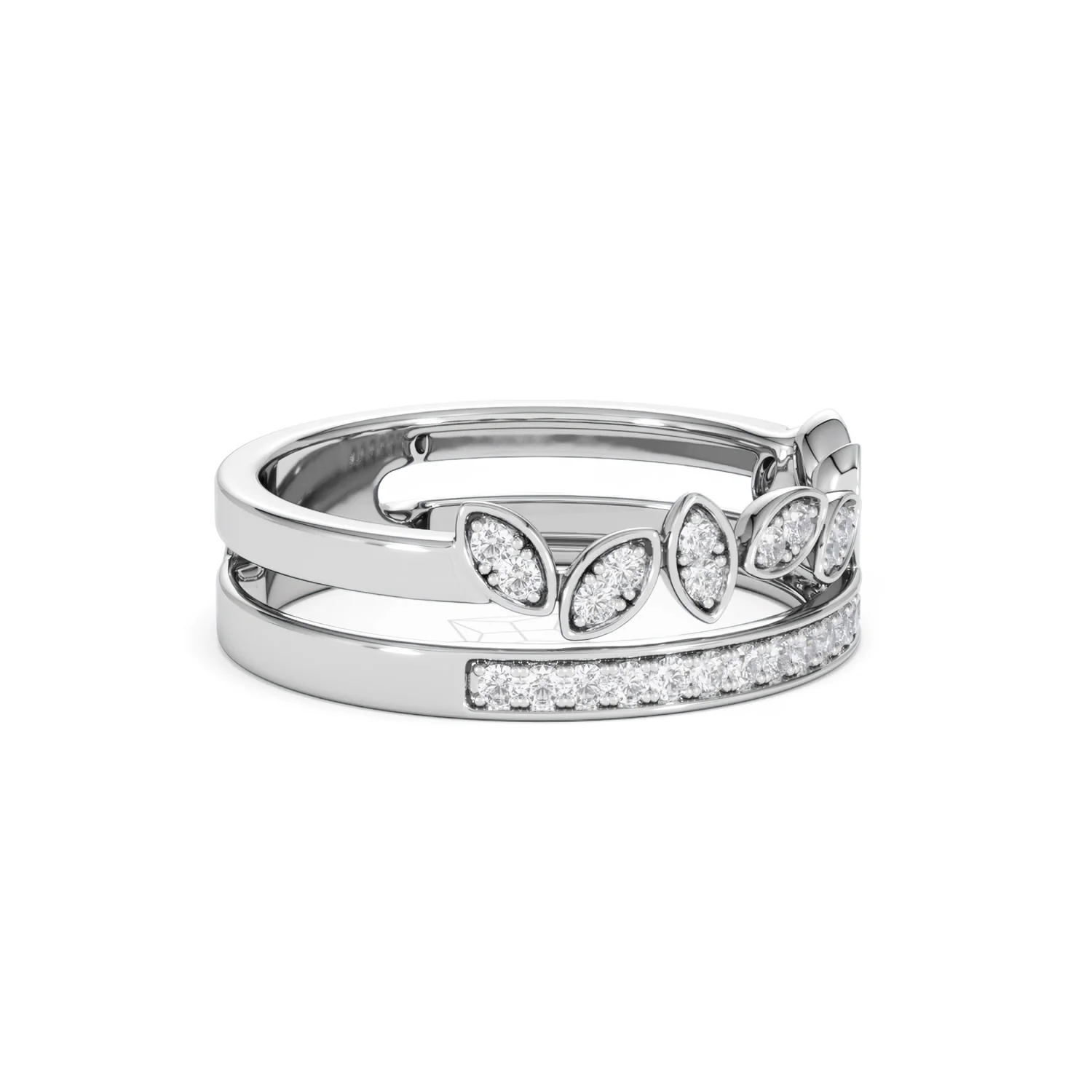 Interlocking Marquise Stacking Lab Diamond Ring 0.25ct in 925 Silver - Image 23