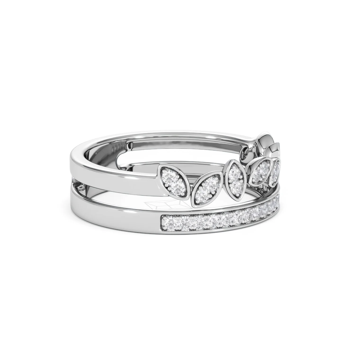 Interlocking Marquise Stacking Lab Diamond Ring 0.25ct in 925 Silver - Image 24