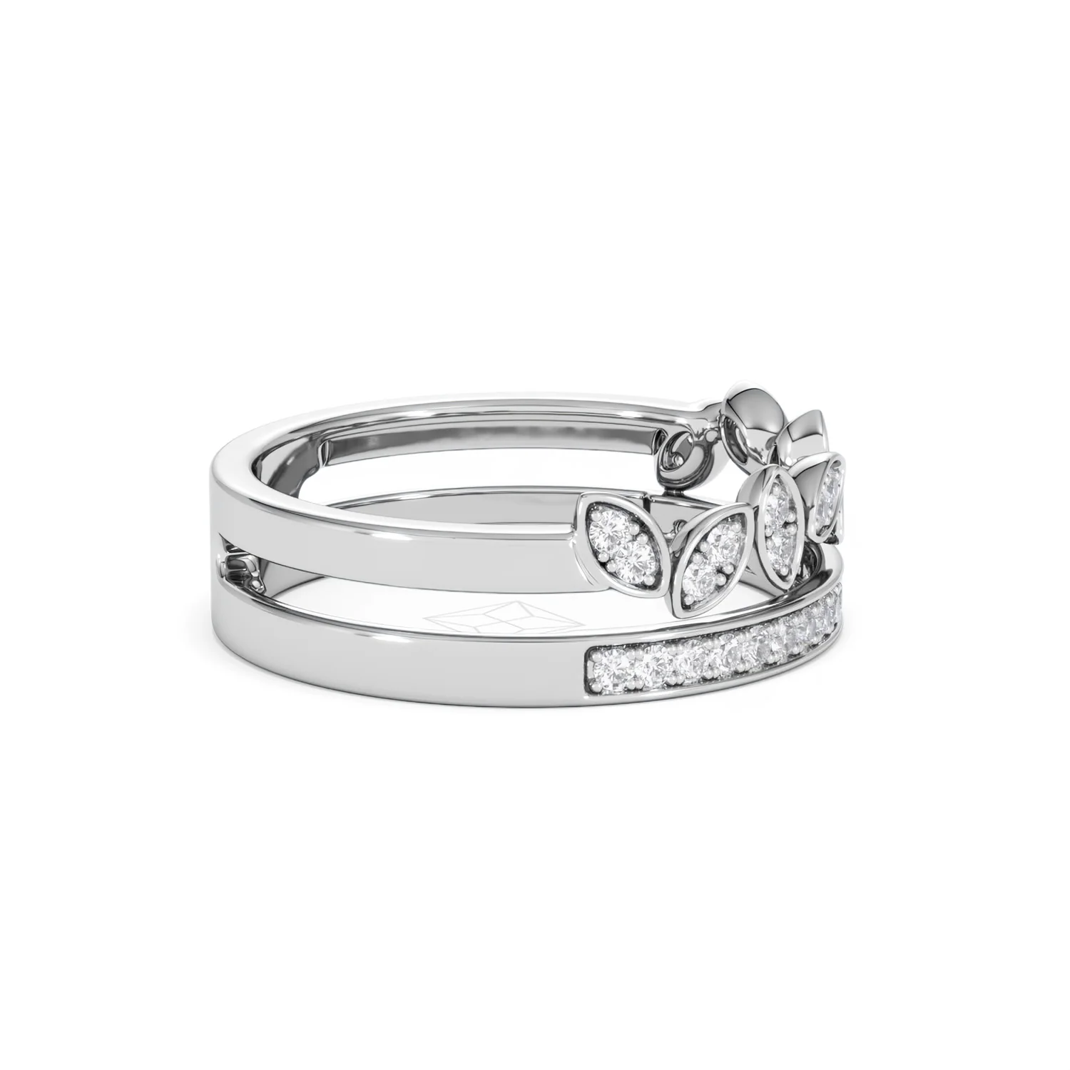 Interlocking Marquise Stacking Lab Diamond Ring 0.25ct in 925 Silver - Image 28