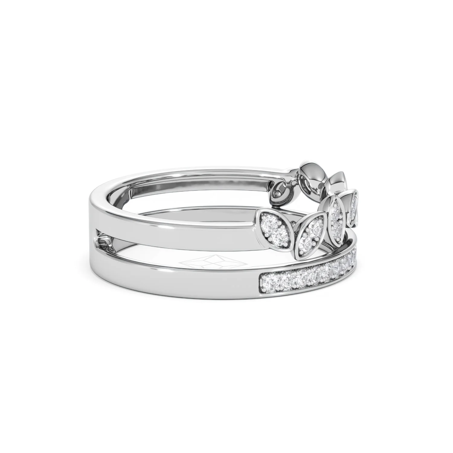 Interlocking Marquise Stacking Lab Diamond Ring 0.25ct in 925 Silver - Image 29