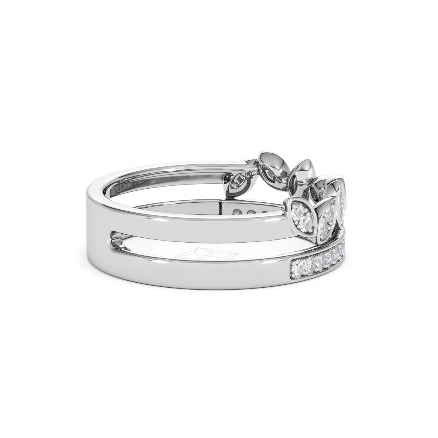 Interlocking Marquise Stacking Lab Diamond Ring 0.25ct in 925 Silver - Image 33