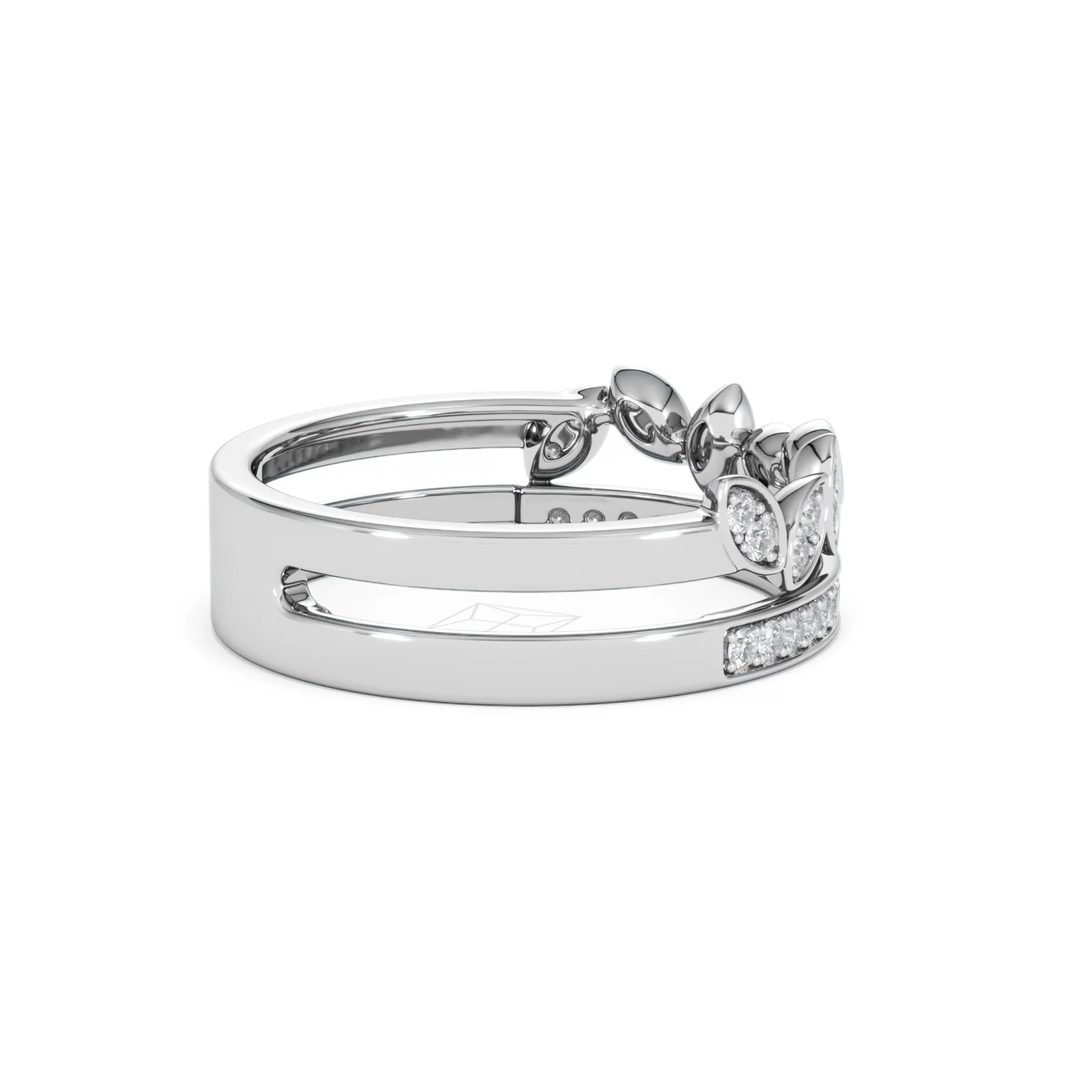Interlocking Marquise Stacking Lab Diamond Ring 0.25ct in 925 Silver - Image 34