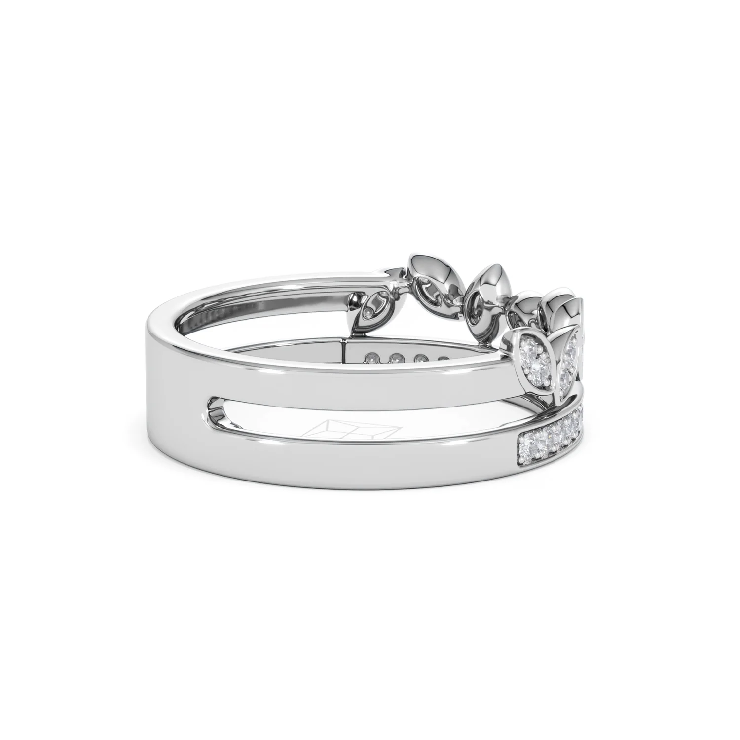 Interlocking Marquise Stacking Lab Diamond Ring 0.25ct in 925 Silver - Image 35