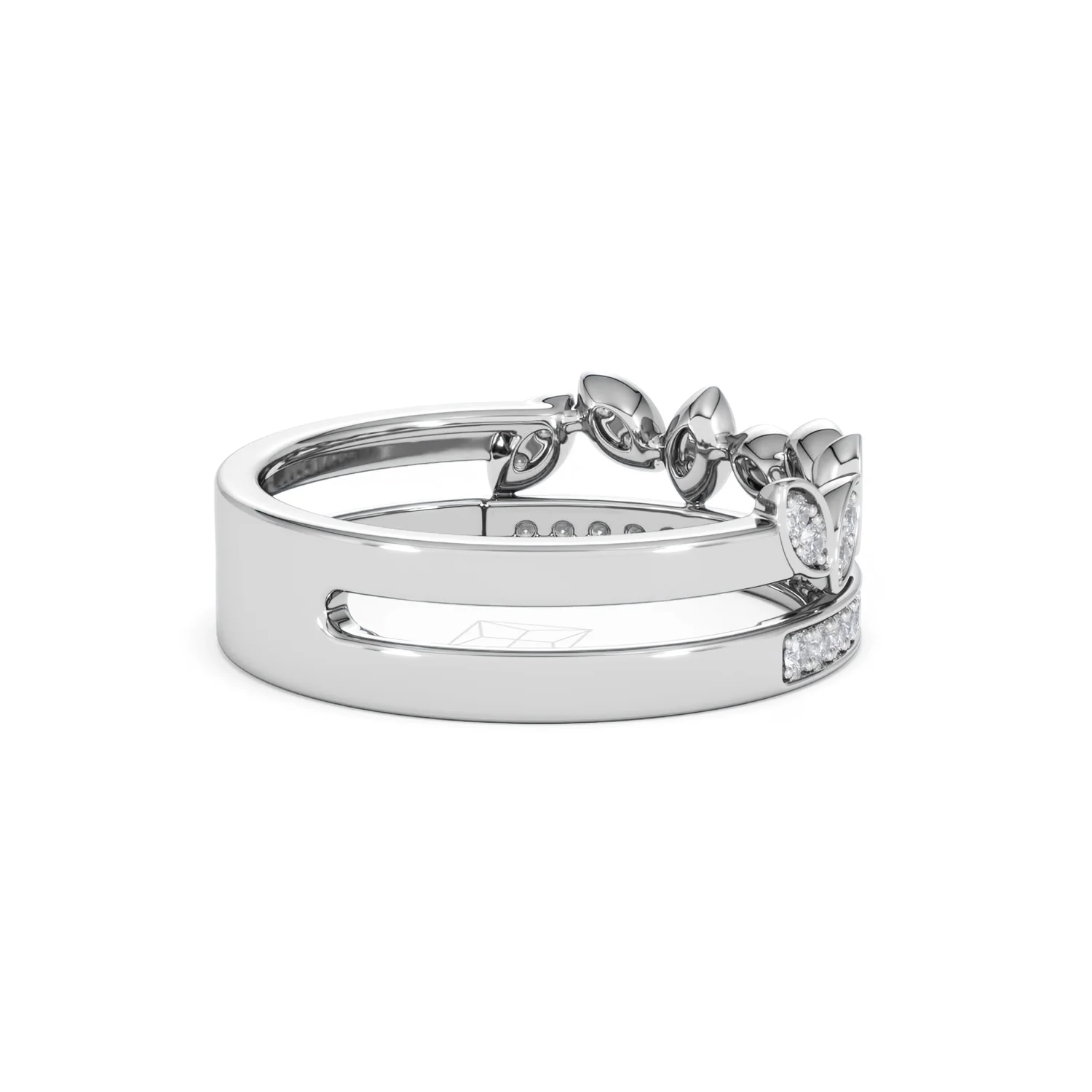 Interlocking Marquise Stacking Lab Diamond Ring 0.25ct in 925 Silver - Image 36