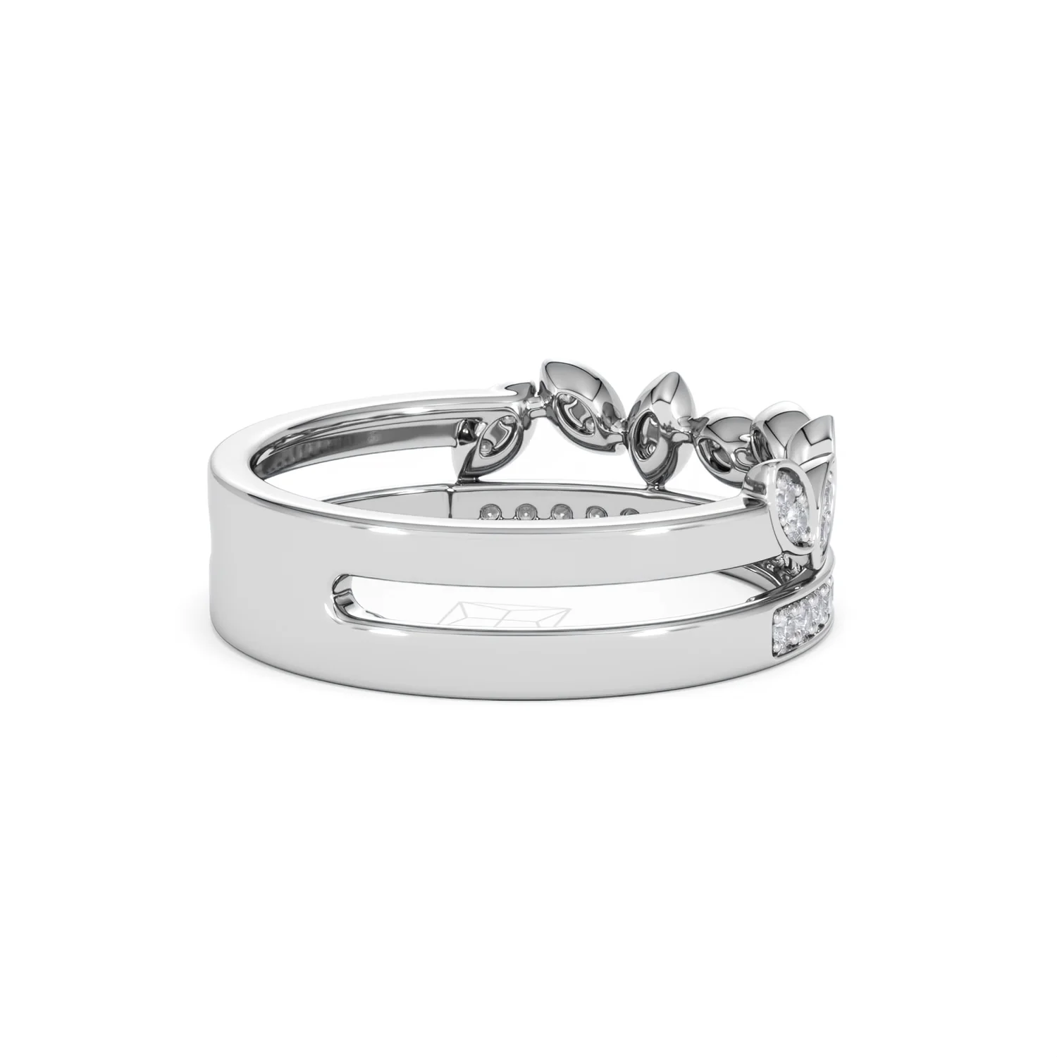 Interlocking Marquise Stacking Lab Diamond Ring 0.25ct in 925 Silver - Image 37