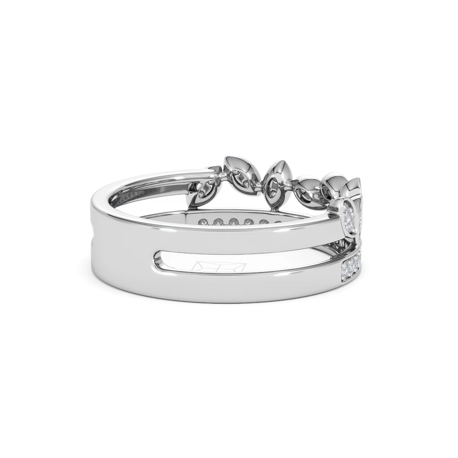 Interlocking Marquise Stacking Lab Diamond Ring 0.25ct in 925 Silver - Image 38